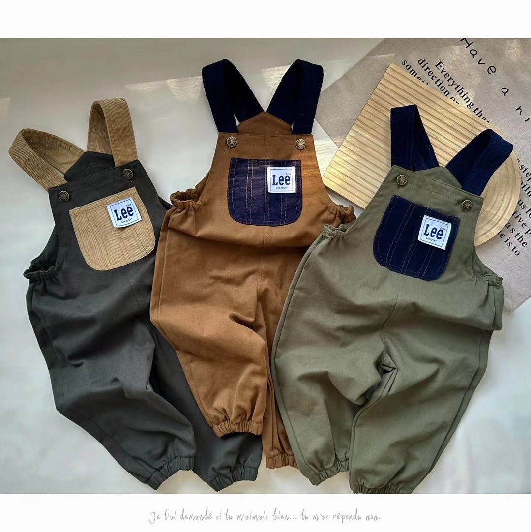 A0016 Lee口袋拼接背帶褲