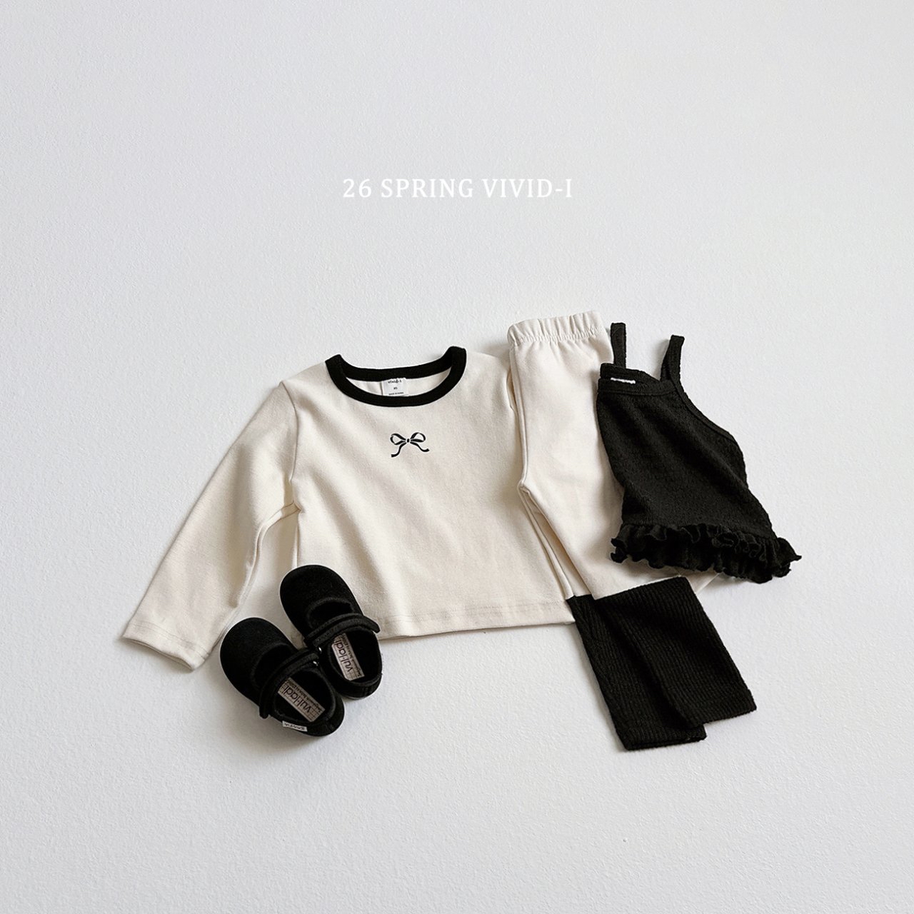 🌸預訂 韓國直送🌸🇰🇷VIVIDI兩色絲帶印花長袖上衣