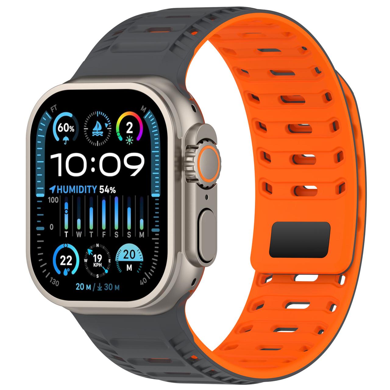 智能手錶帶 穿山盔甲磁吸矽膠