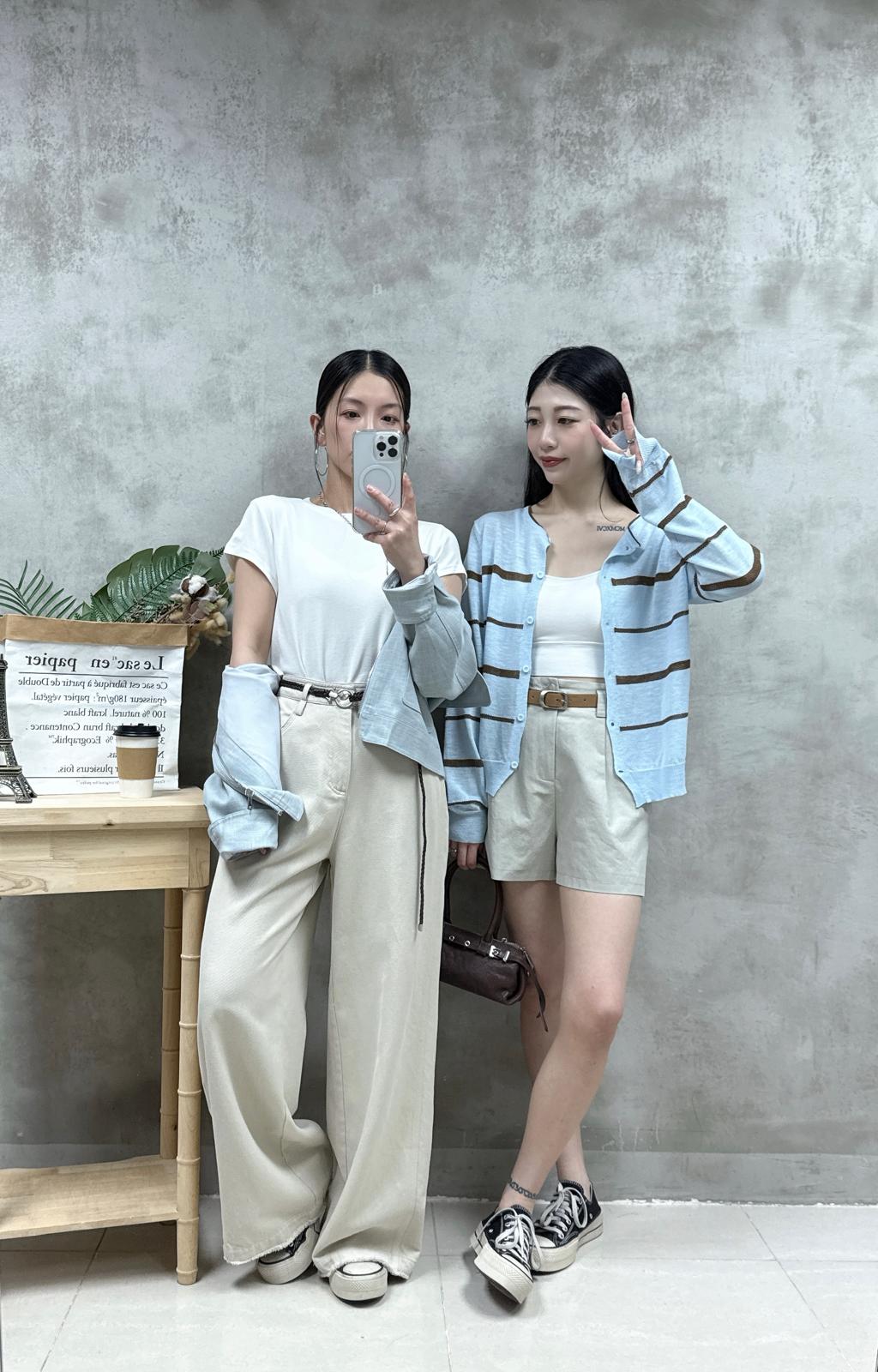 E07 雙袋棉麻外套