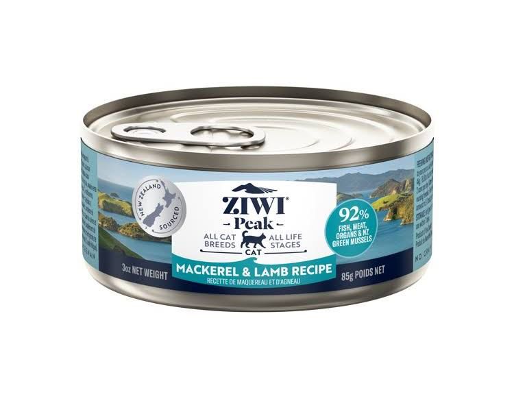 ZIWI Peak 巔峰系列 鯖魚羊肉貓糧罐頭 – 92% 高肉含量，適合所有品種和生命階段的貓咪