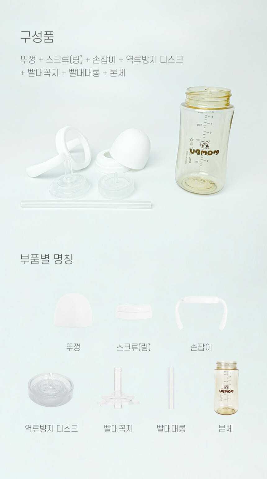 UBMOM 特別版蜜桃PPSU吸管杯-280ml