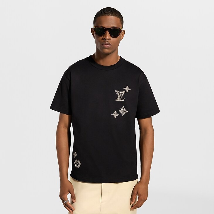 【原單】LV Embroidered Signature Short-Sleeved T-Shirt 刺繡簽名短袖Tee