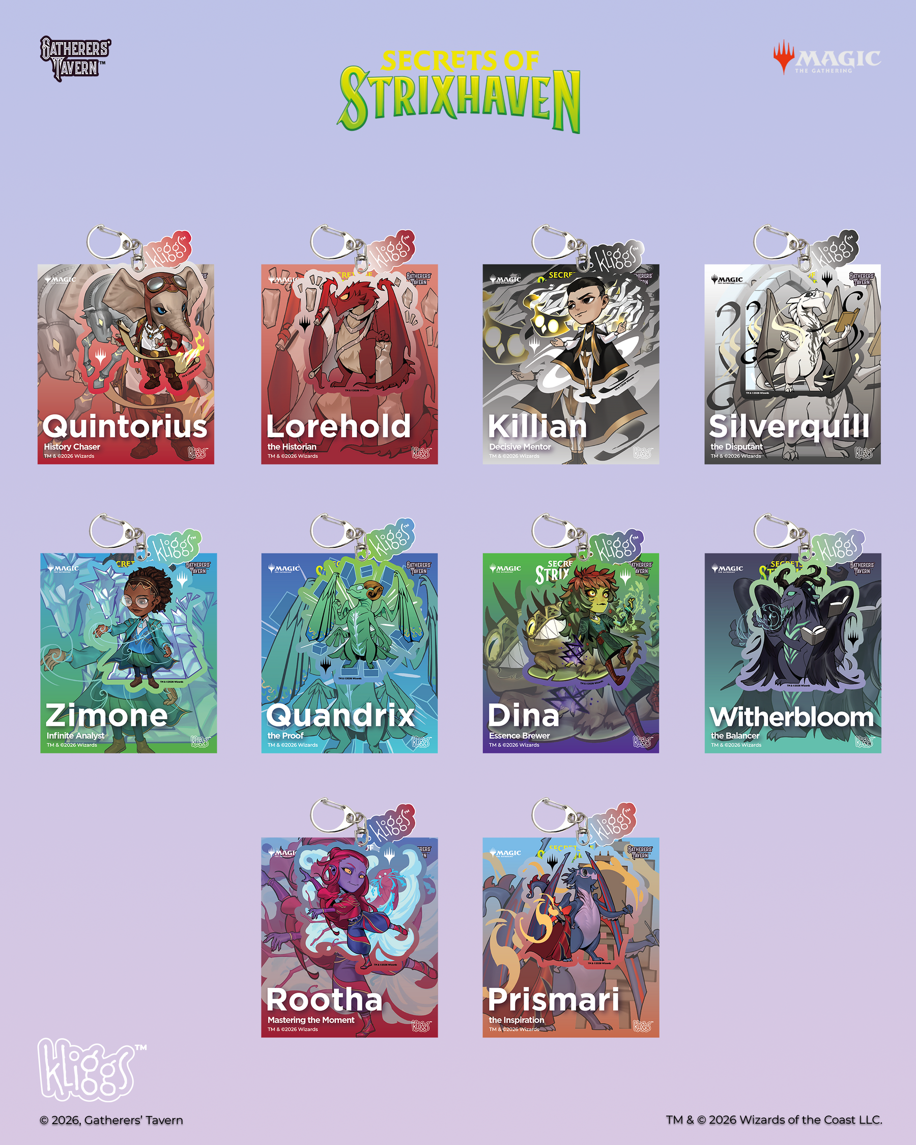 Secrets of Strixhaven Kliggs Keychains (10種)