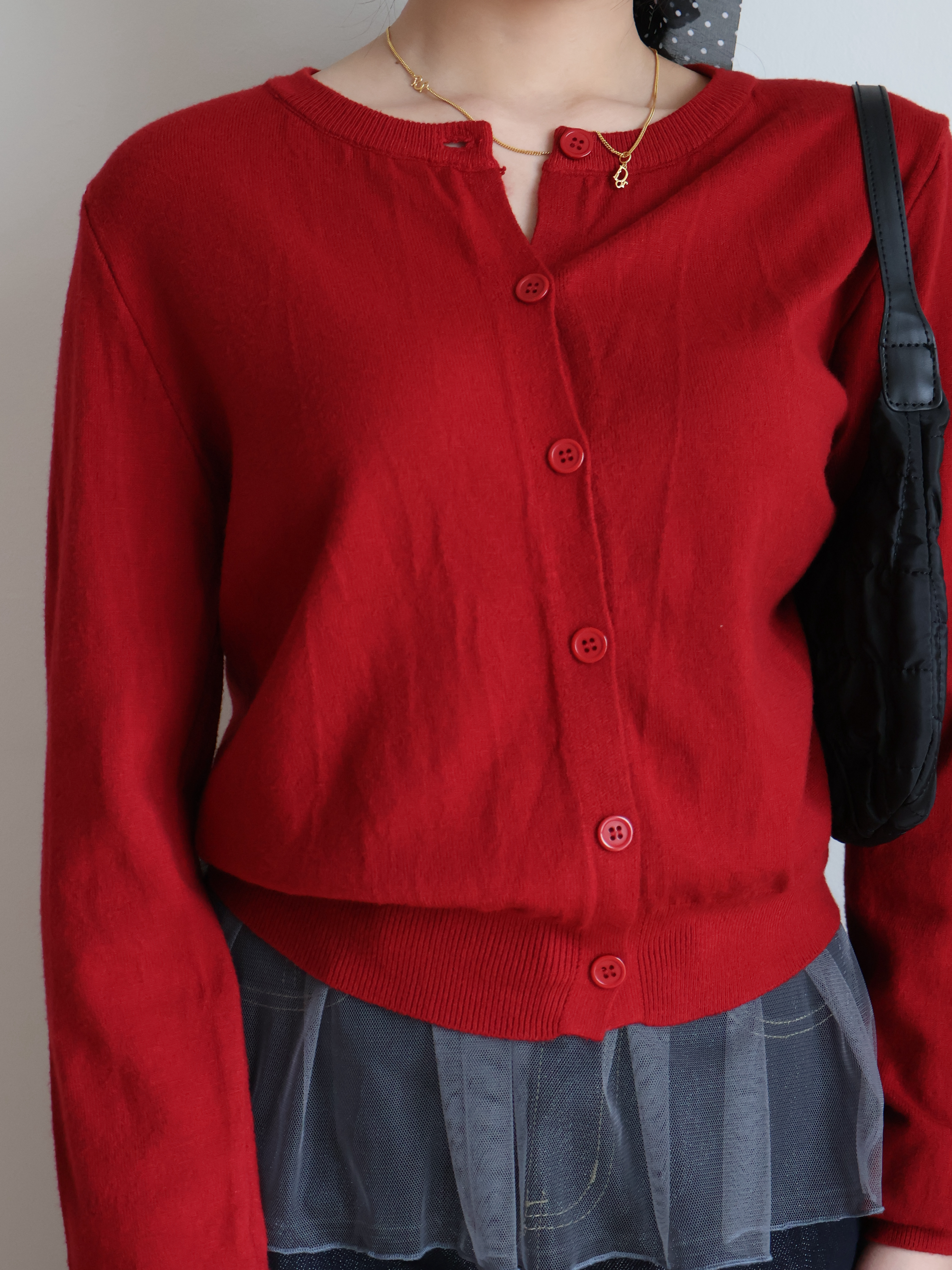 Tamie Knitted Cardigan | Red