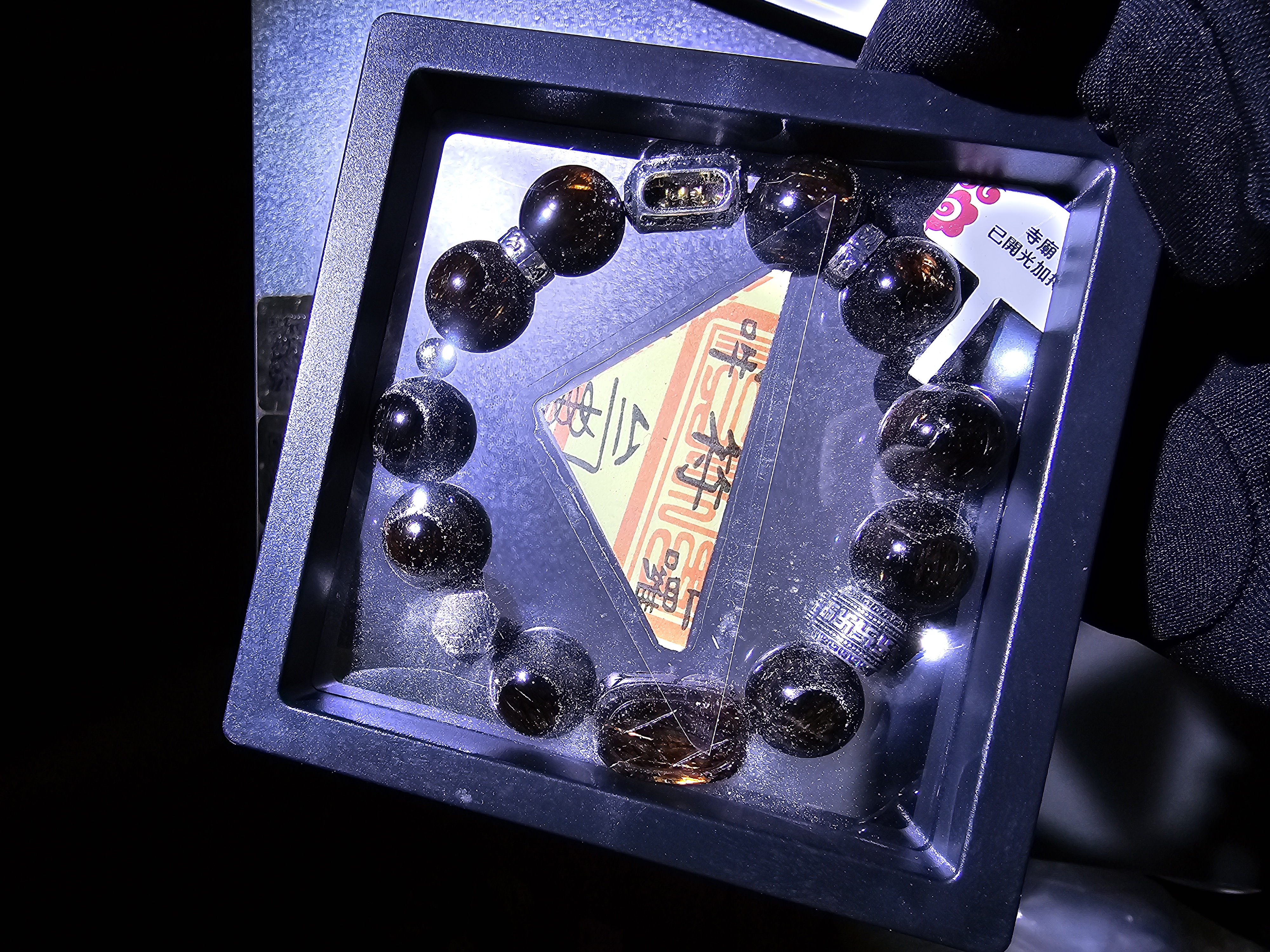 (已開光加持)(收藏級)(5.0) 貔貅天鐵萬字順筒珠+轉運珠特濃黑金超7 16.5+mm (No.PUT764)