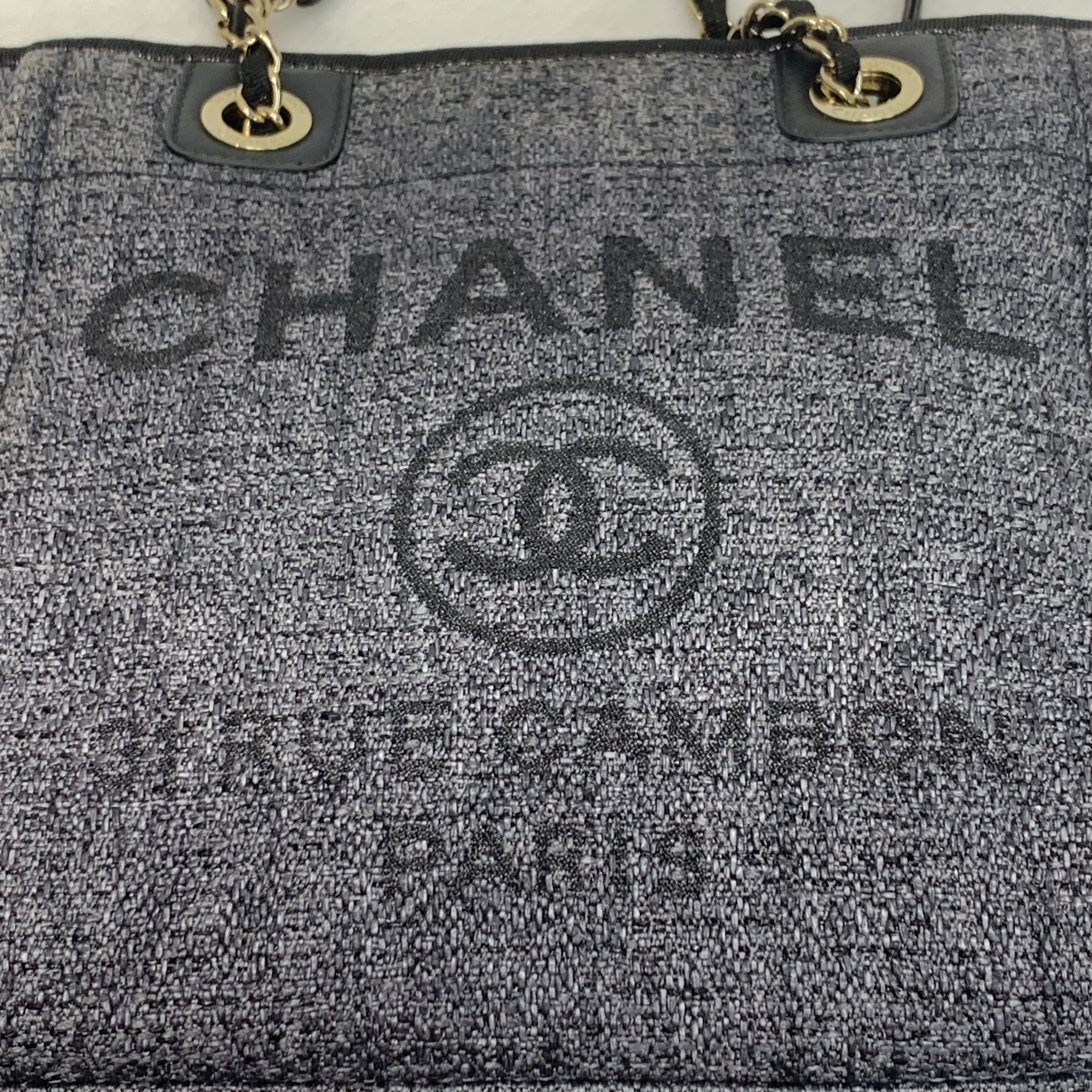 Chanel沙灘包 灰藍色罕見size