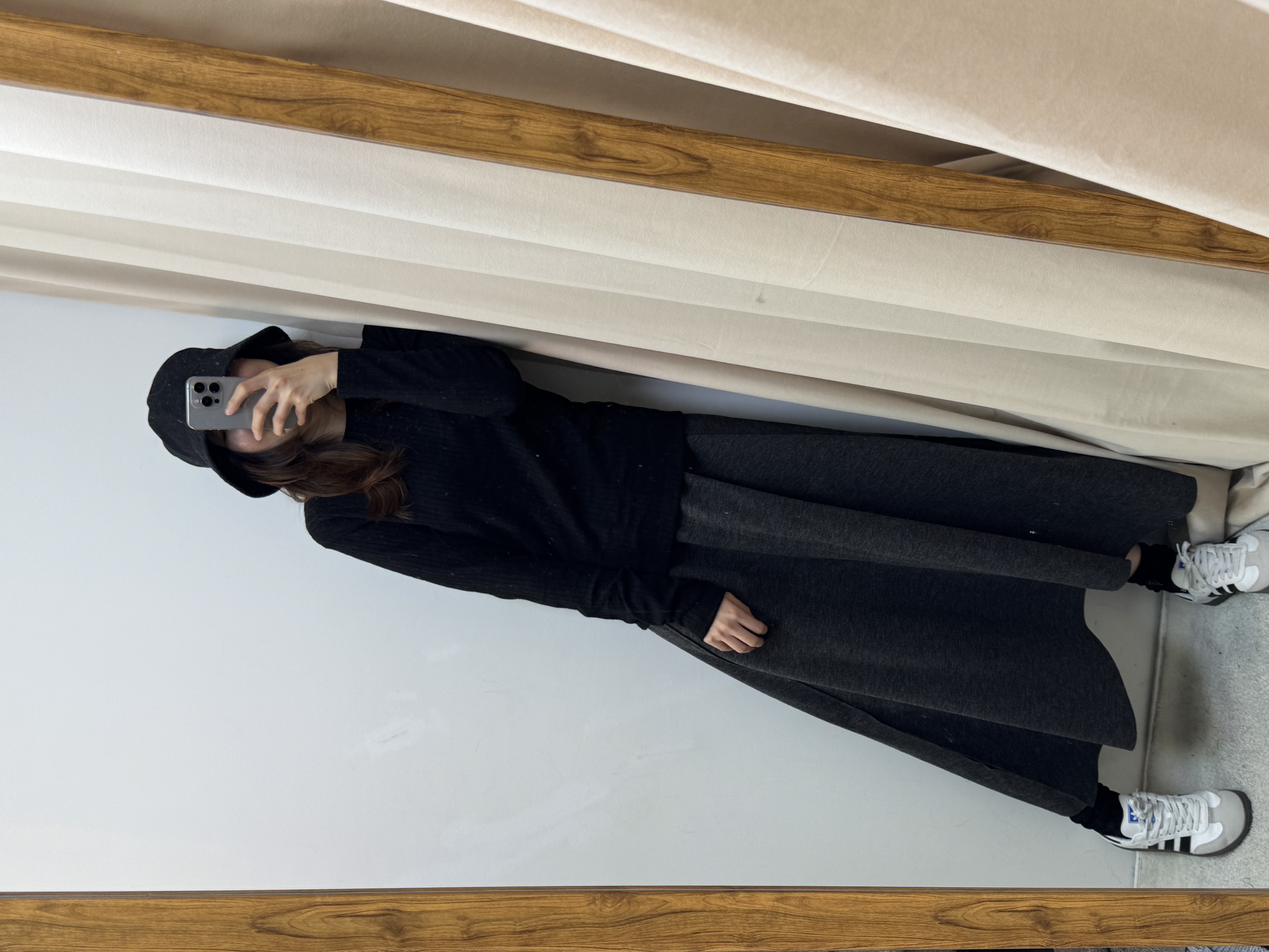 A形兩側開叉造型半身裙（3色）