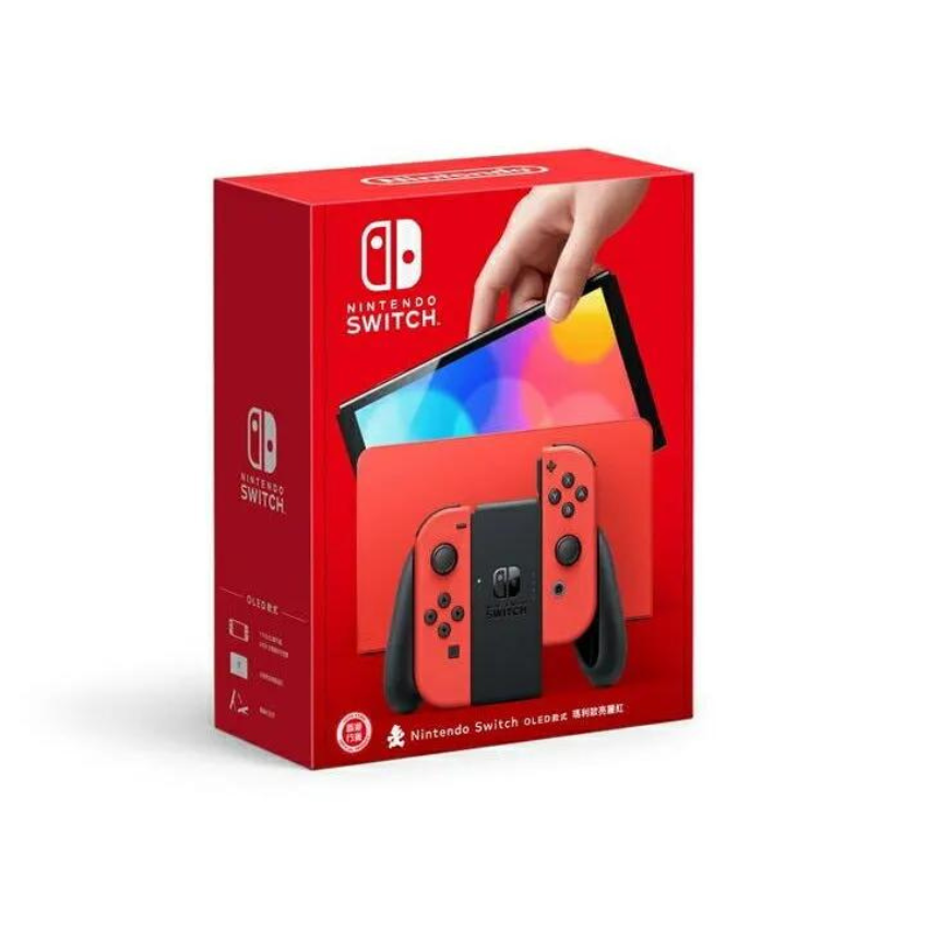 任天堂 Nintendo Switch OLED款式 瑪利歐亮麗紅 特別版 遊戲主機 香港行貨 i MOBILE 百盈電訊