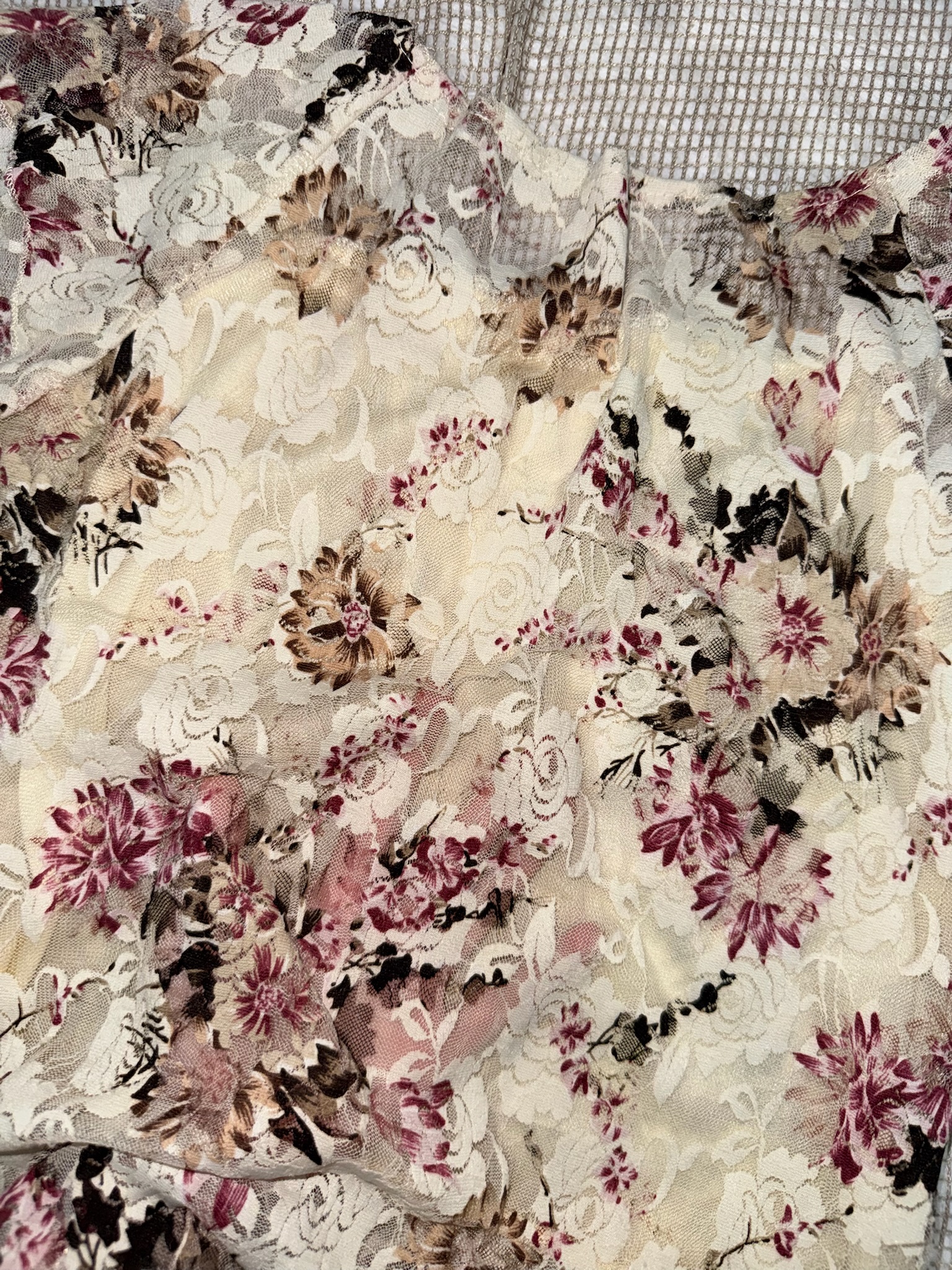 Antique Floral Lace Milkmaid Blouse