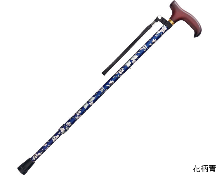 Fuji Home單腳花紋柺杖(藍花)WB3718