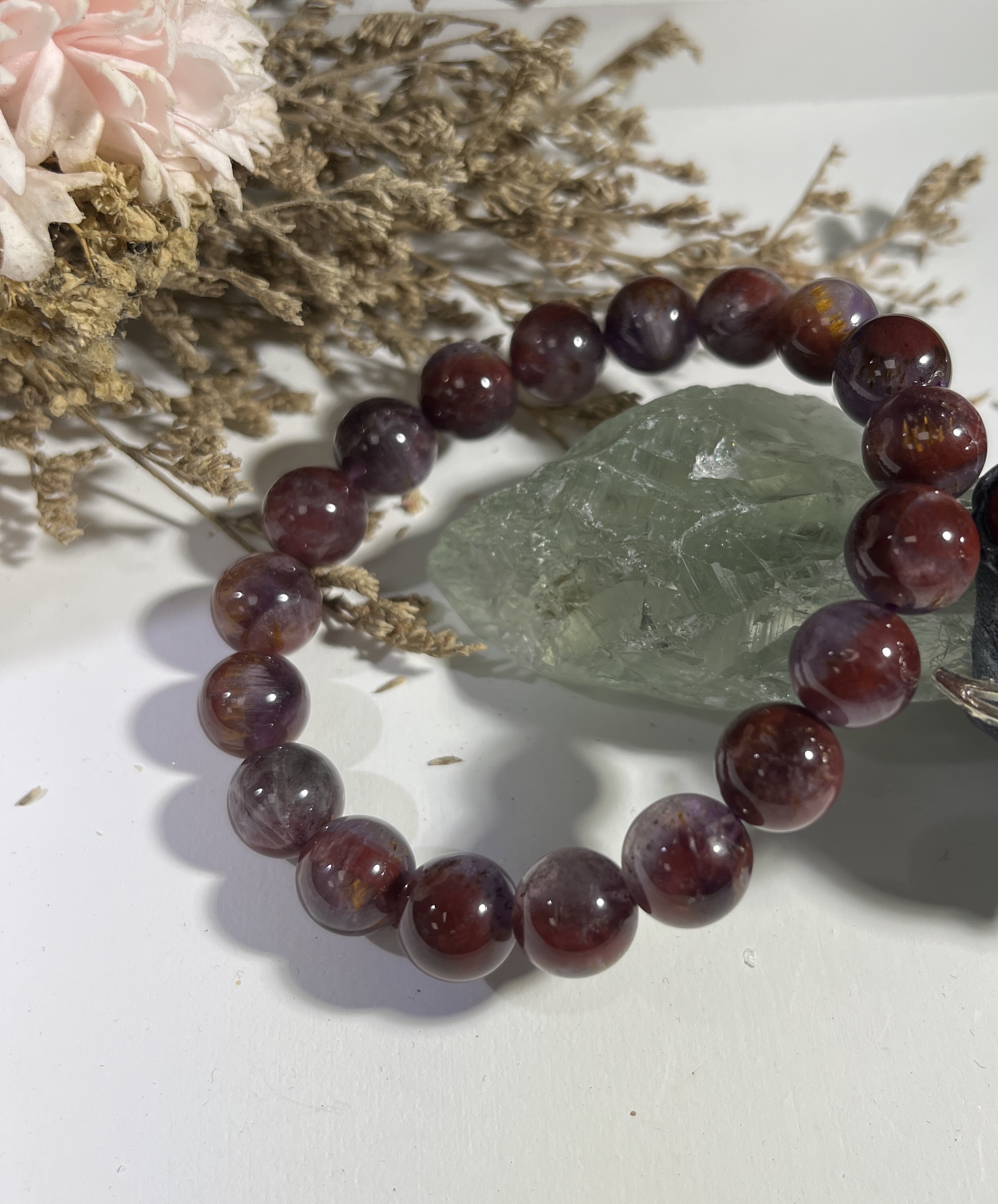 高品質透體帶金牙紫紅極光 10m+