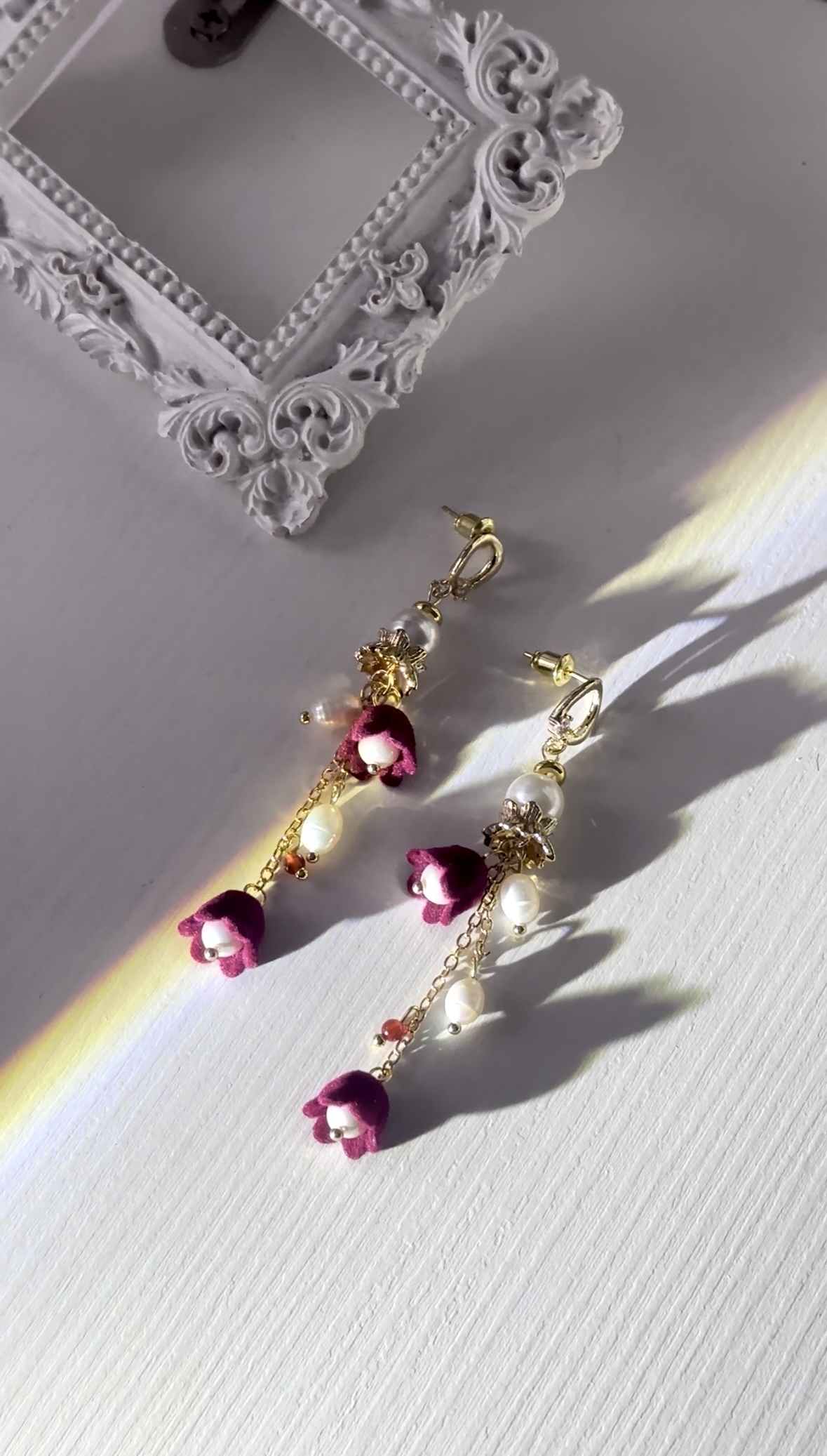 玫瑰花串耳環🌹