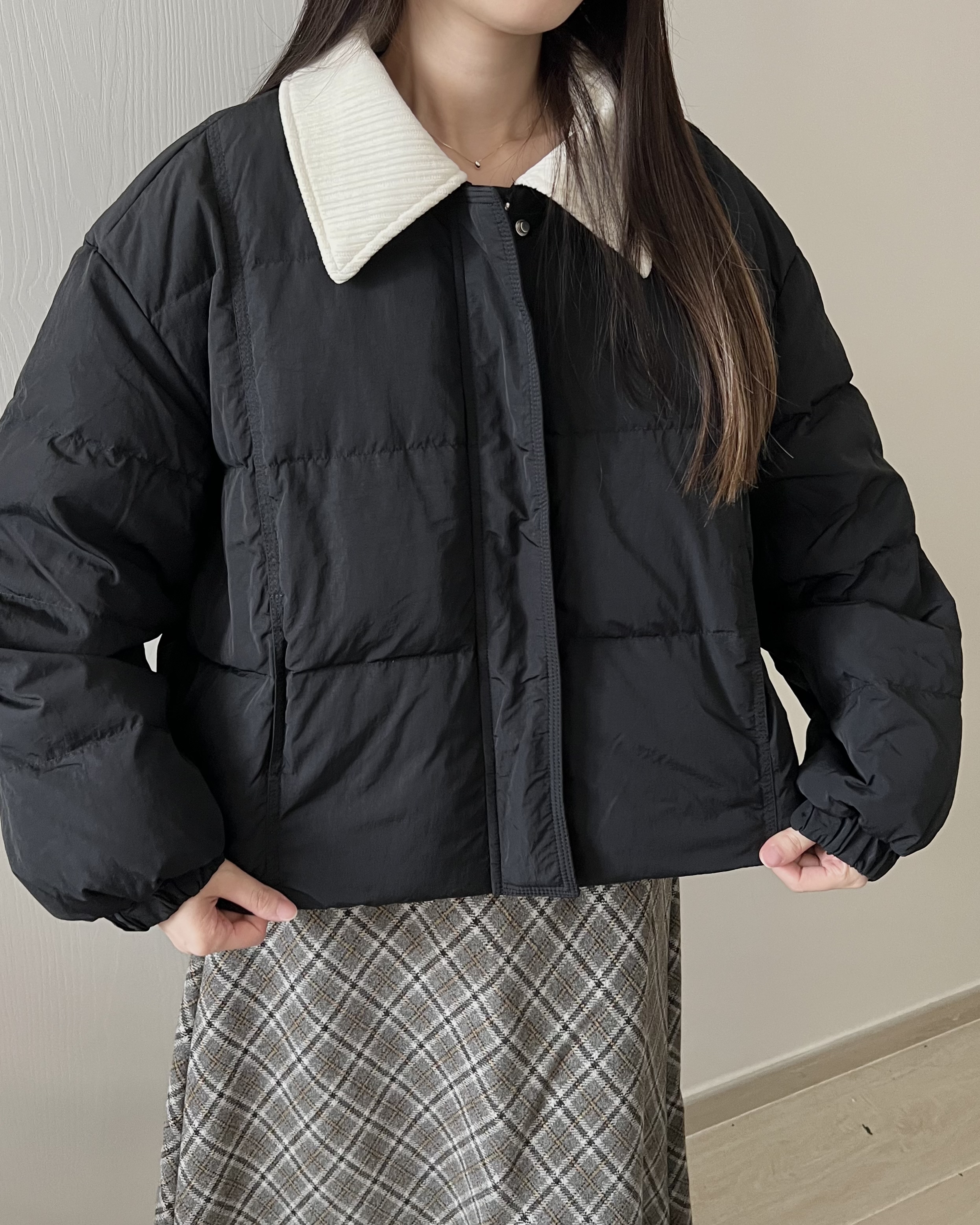 QQ雲朵燈芯絨反領外套 現貨