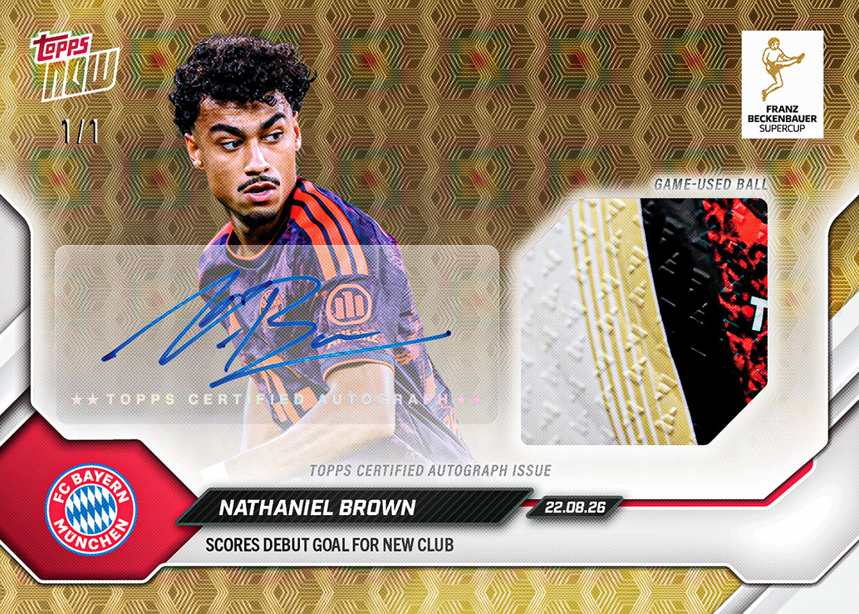 Nathaniel Brown - 2026/27 Bundesliga Topps NOW® #2 Bayern München 新星卡【團購】