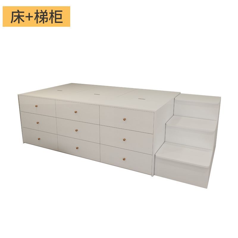 小户型房間兒童榻榻米床家用收納儲物床小臥室梯櫃抽屜一體組合床‑bed
