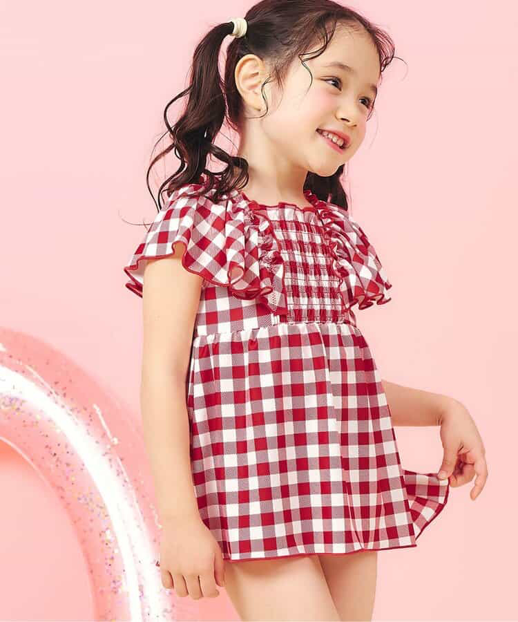 🇯🇵預訂 日本直送🇯🇵Apres les cours六色圖案印花褶皺荷葉邊連身泳衣