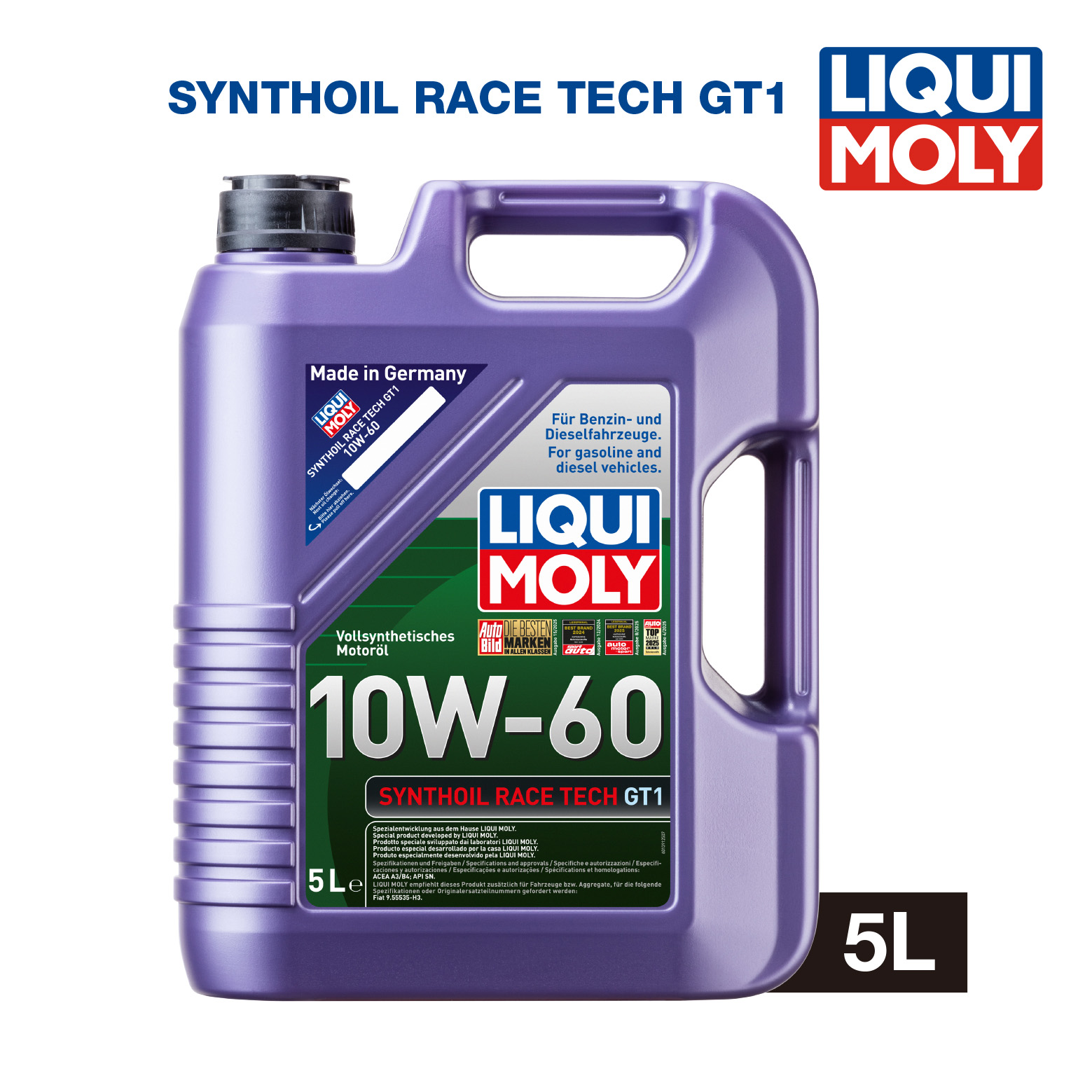 LIQUI MOLY Synthoil RaceTech GT1 10W-60 機油/潤滑油/偈油【原裝行貨】