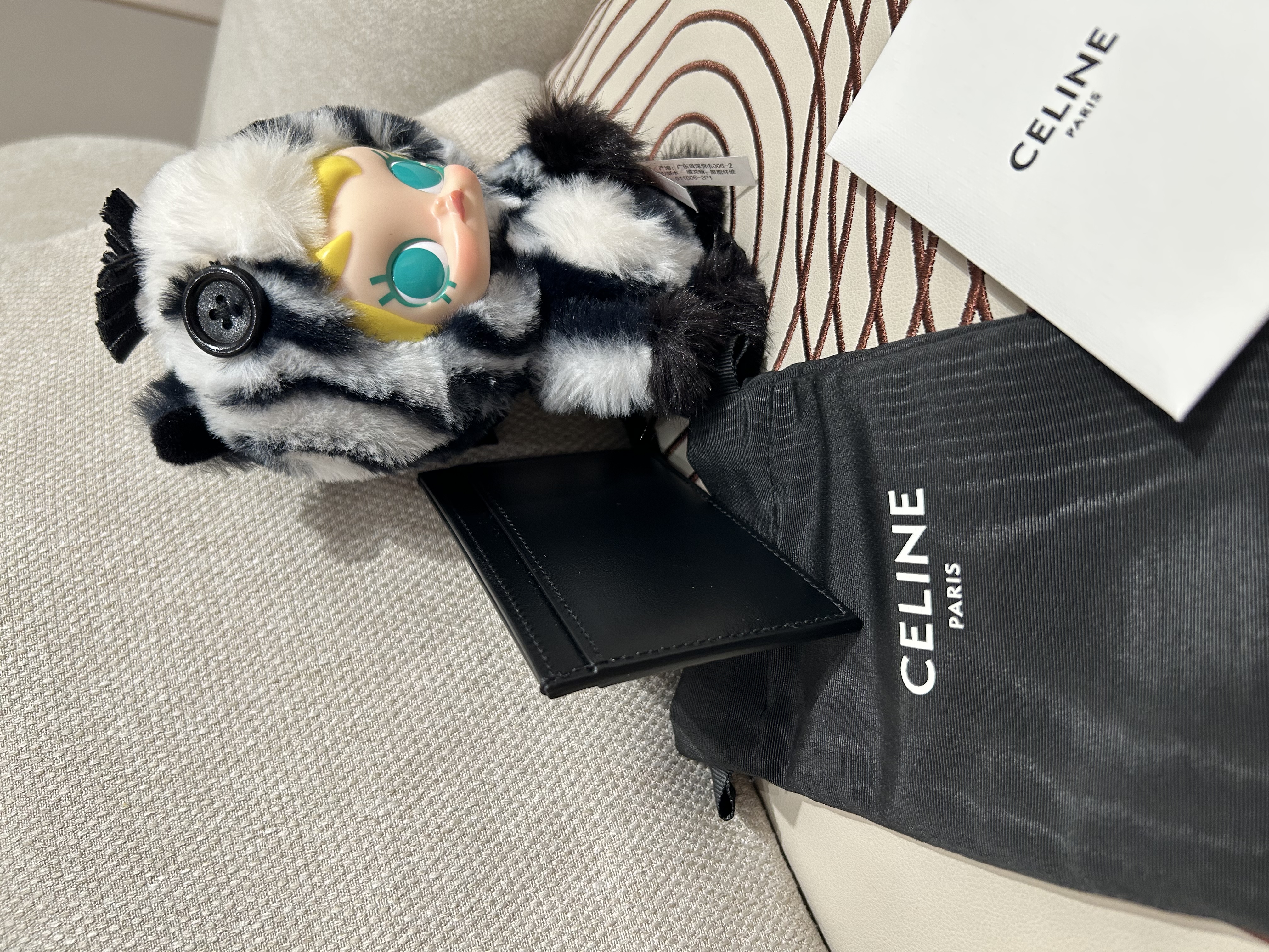 Celine card holder Black calfskin 100%Authentic ,99%new ✅dust bag✅Booklet