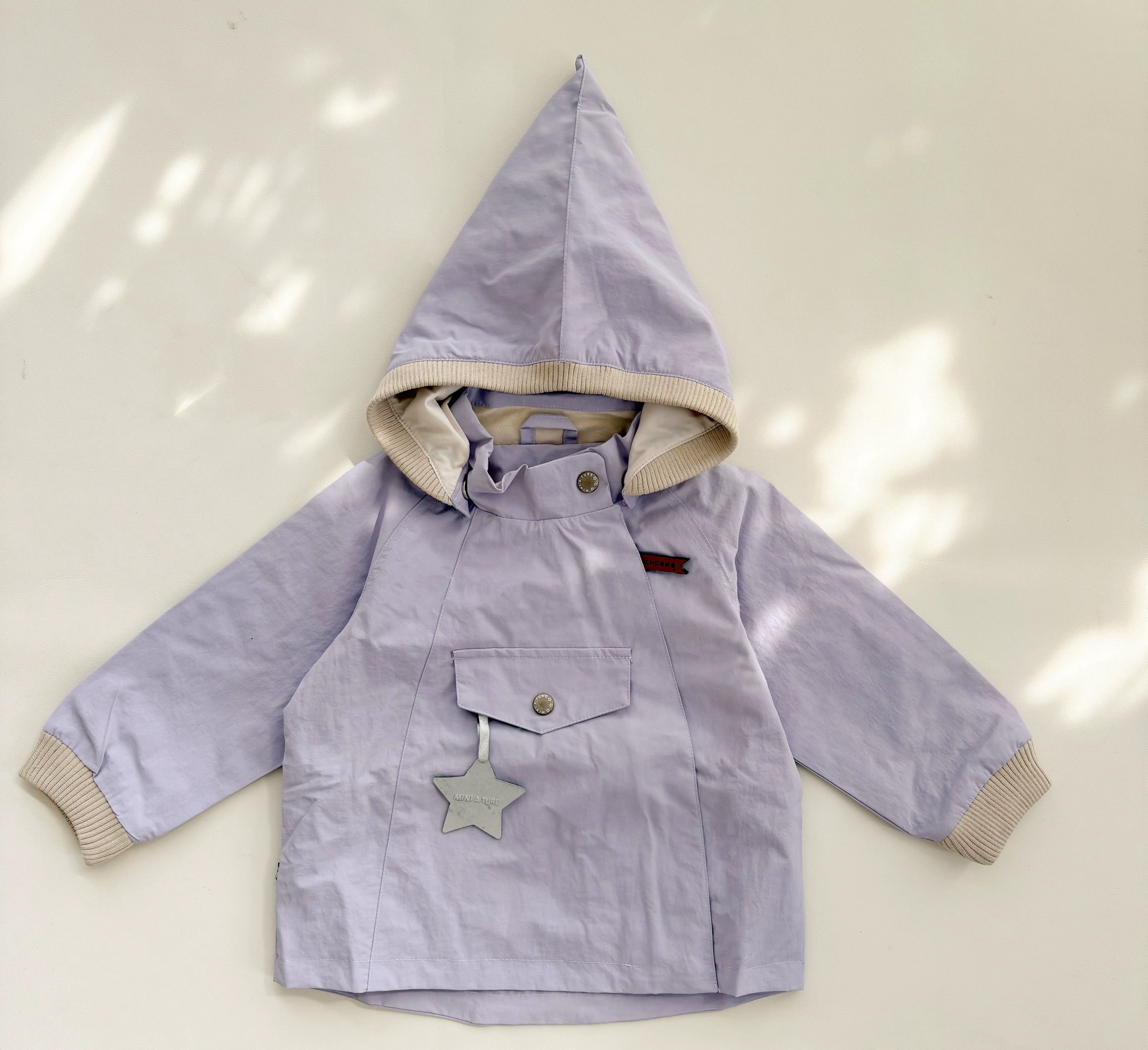 B0007 星星馬卡龍色風褸