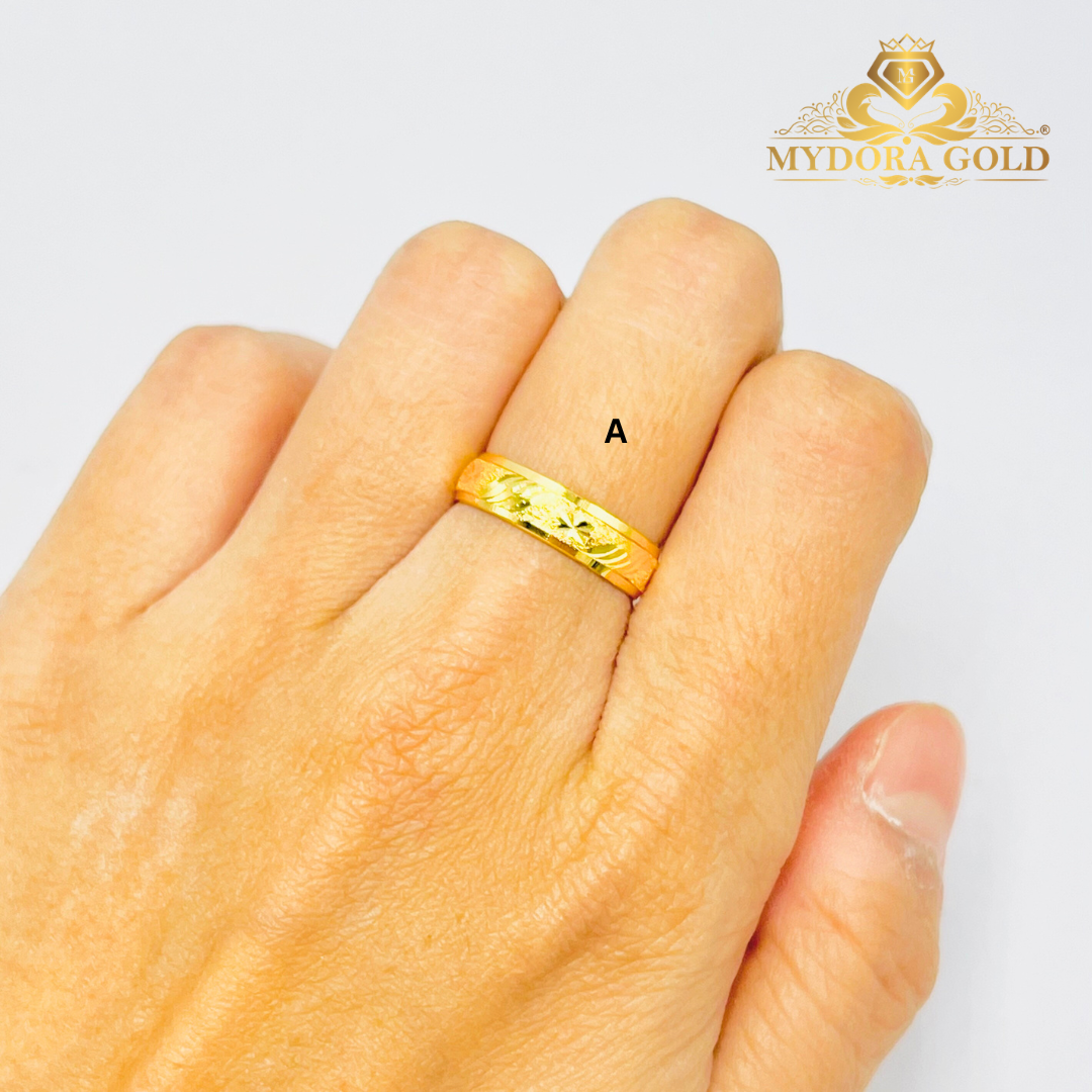 MYDORA Cincin Belah Rotan Klasik Bajet l Emas 916/22K