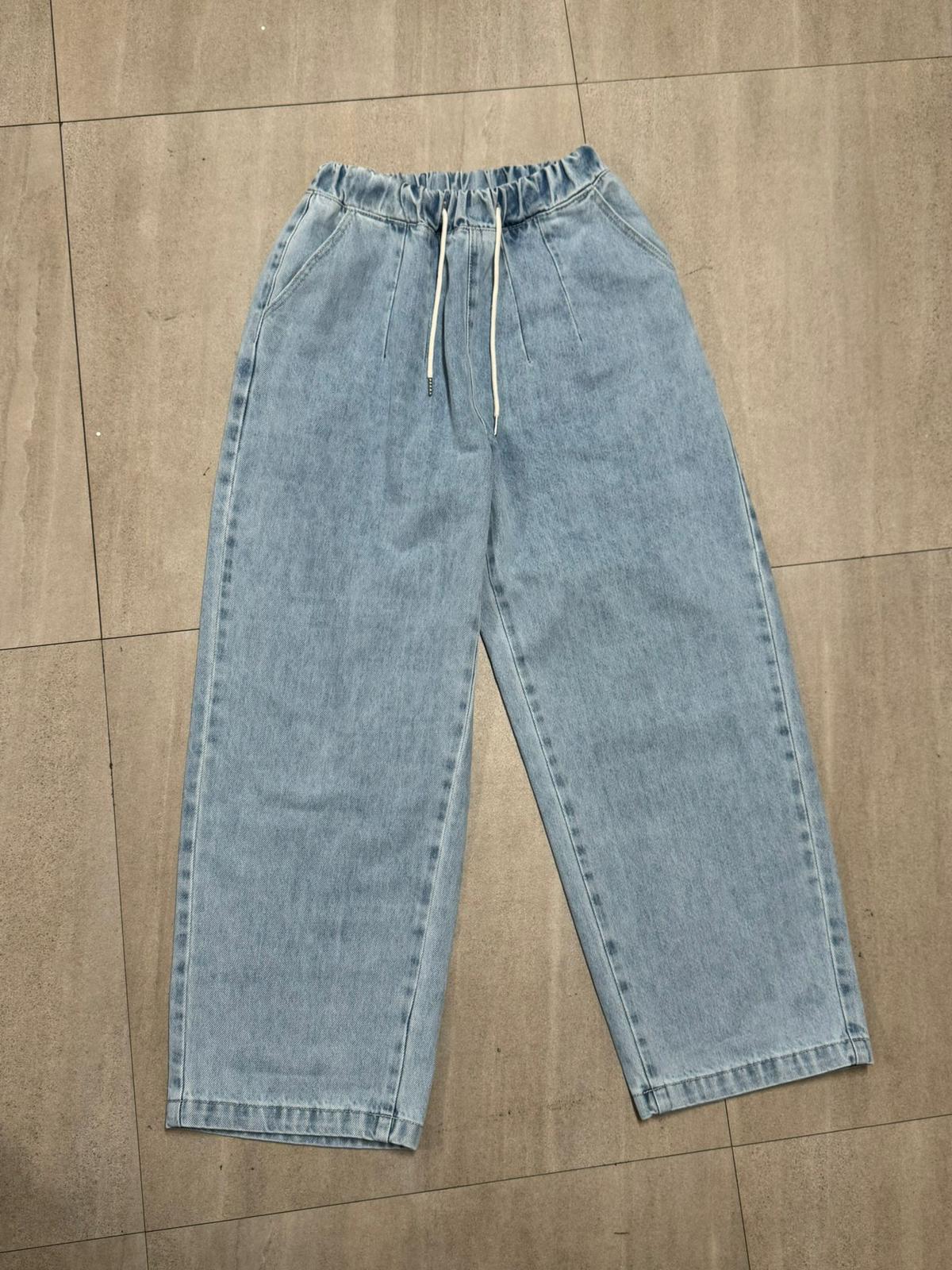 221183 全橡筋腰洗水牛仔褲 腰 64-100 Hip 124 長 107