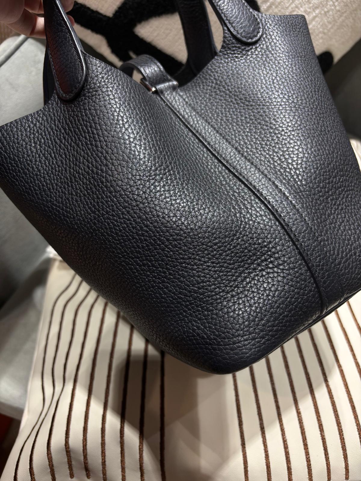 Hermes picotin 18,  黑銀 100%Authentic ,90%new  ✅收據✅key lock ✅box  