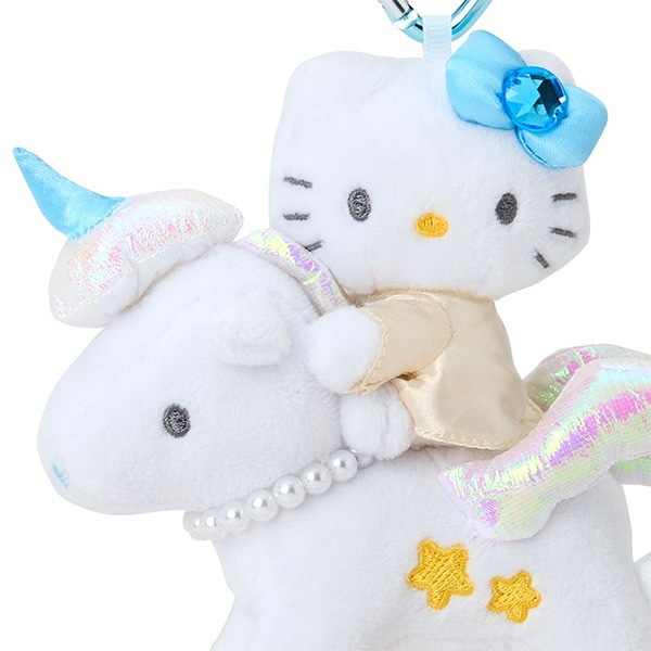現貨｜Sanrio Hello Kitty 獨角獸 飛馬 日版 吊飾 毛公仔 連心形扣 (KT45-01)