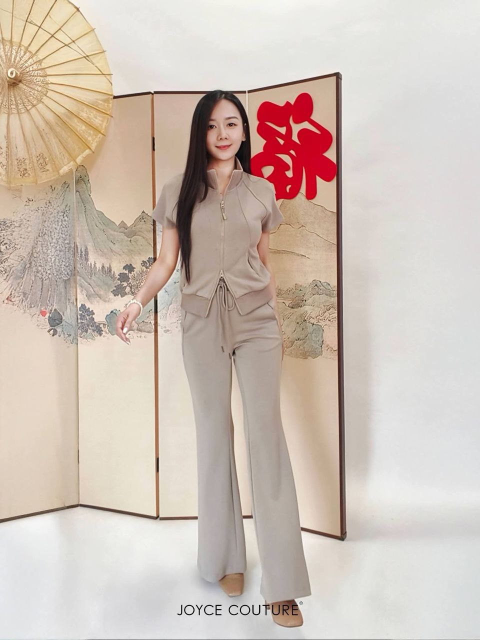 喇叭舒适长裤 P0449