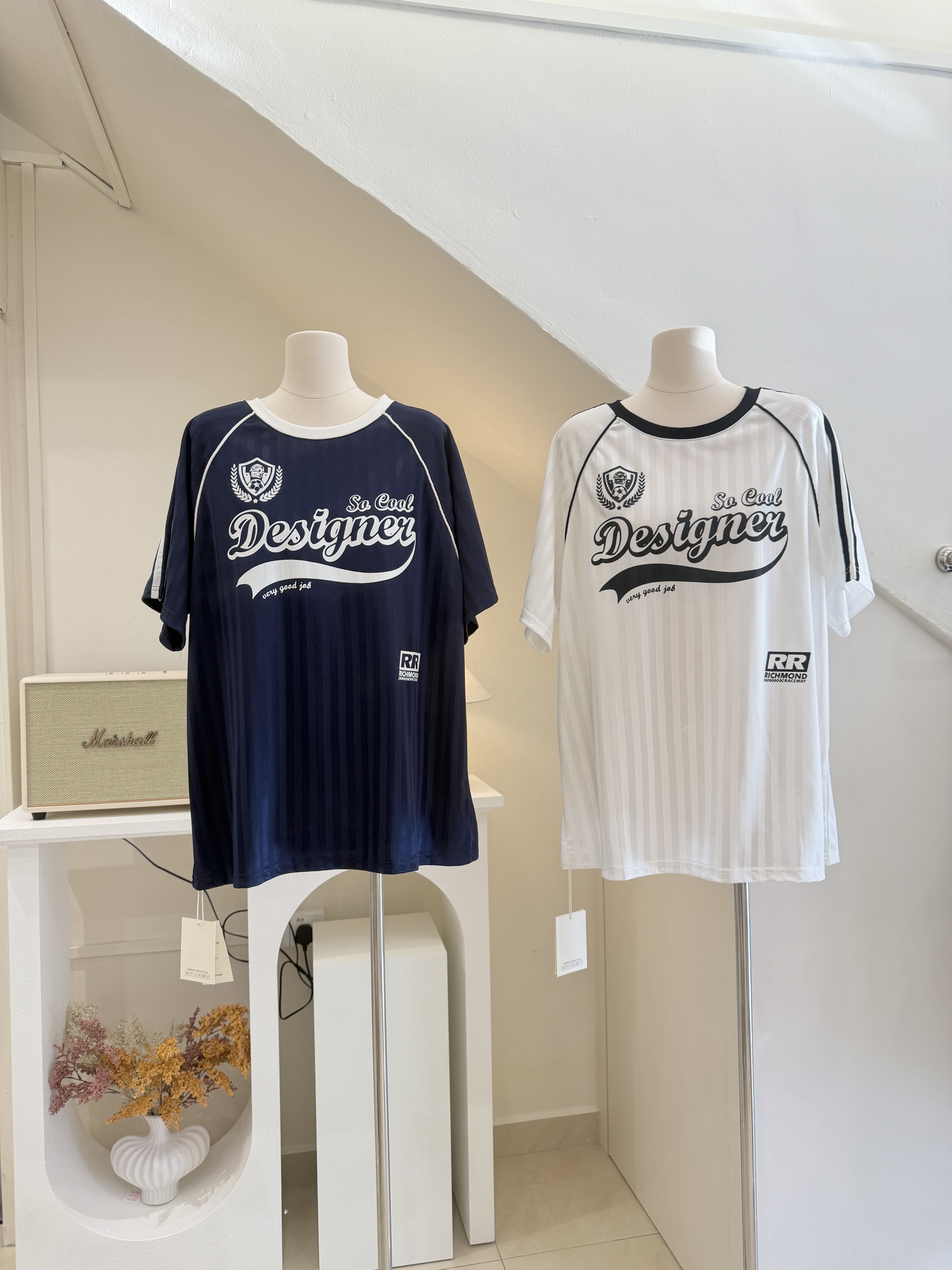 6342 运动服条纹宽松短袖