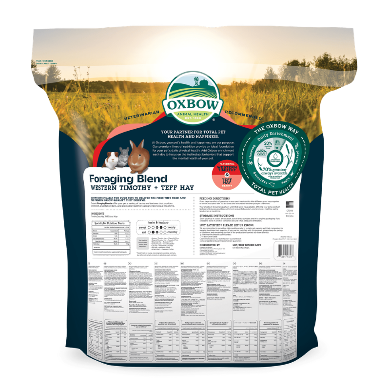 Oxbow Western Timothy Teff Blend 混合苔麩和提摩西草 - 40oz