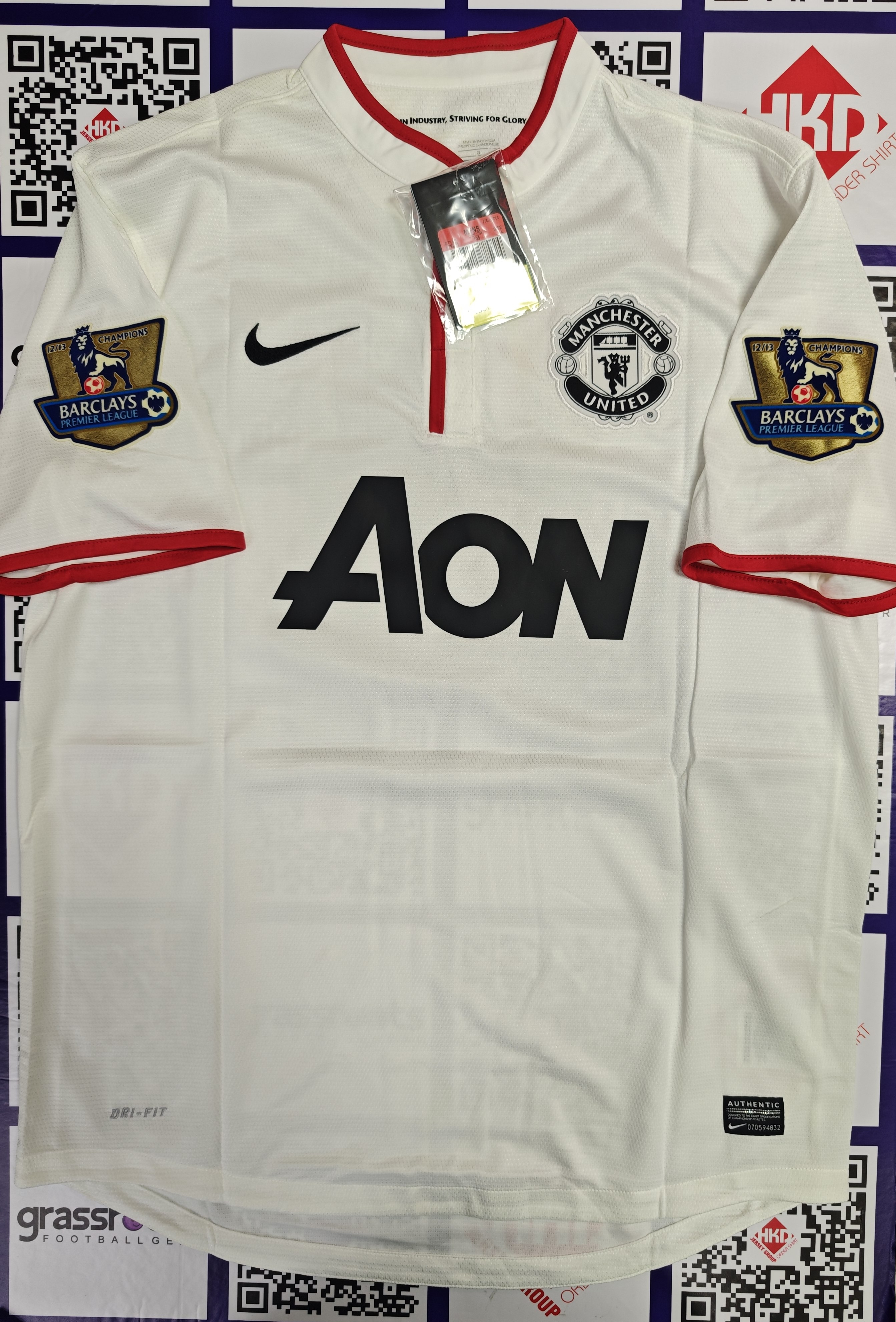 13/14 曼聯 客 Size L 原裝CHICHARITO 英超Fullset 