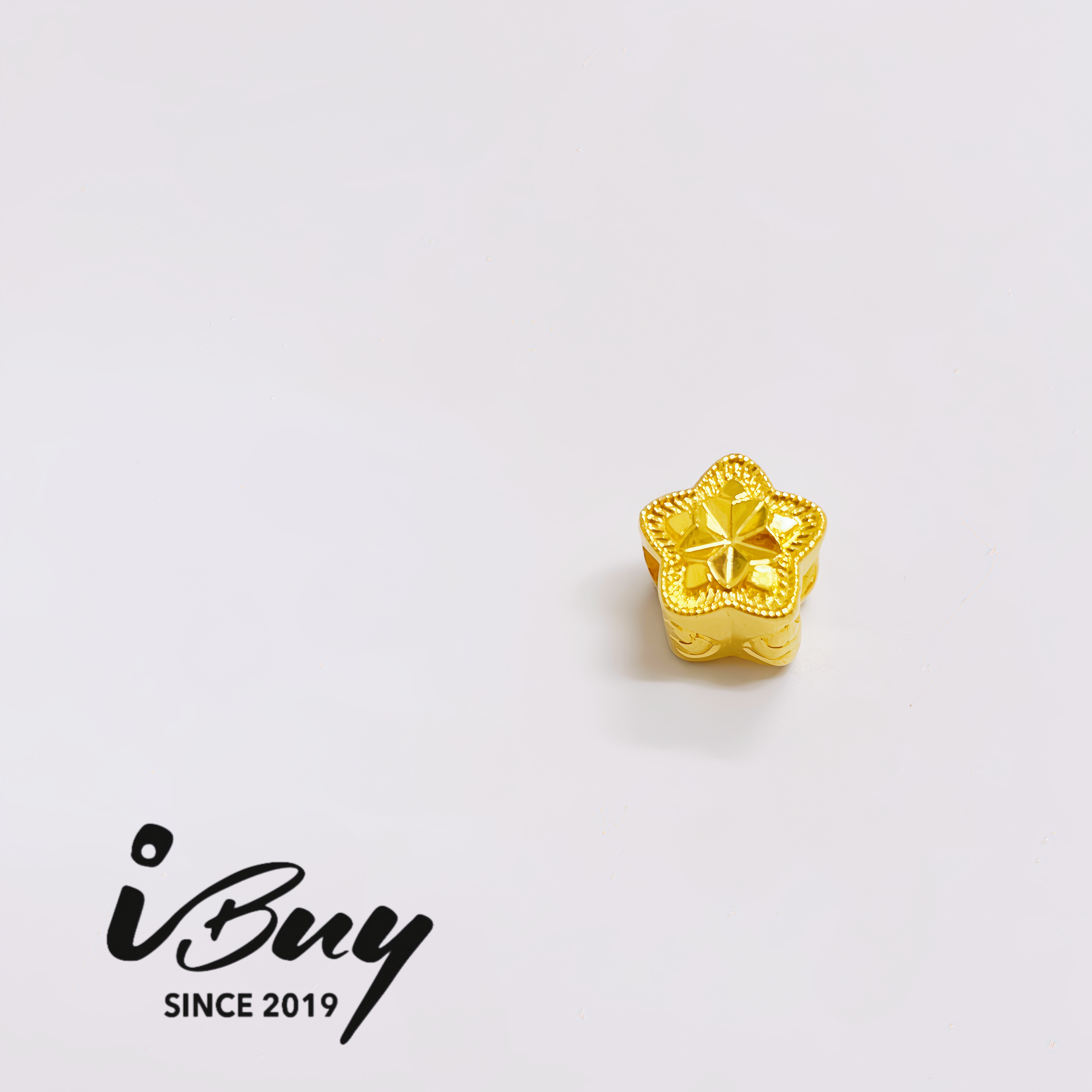 916 HARD GOLD BRILLIANT STAR BEAD 916 硬金 爆闪星星串咀