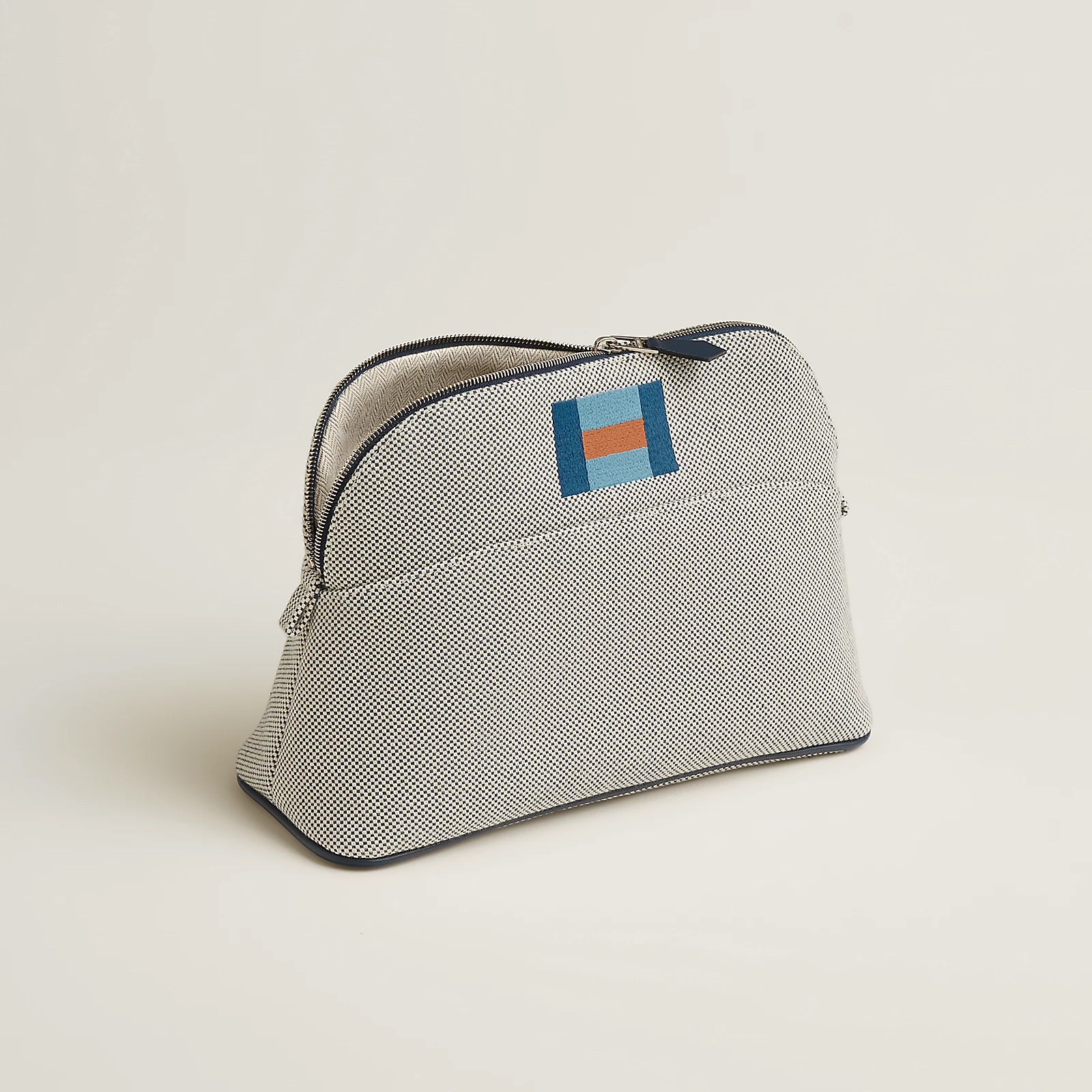 Hermes 全新🆕 全棉Bolide Casaque圖案 拉鏈帆布包包 Mini size