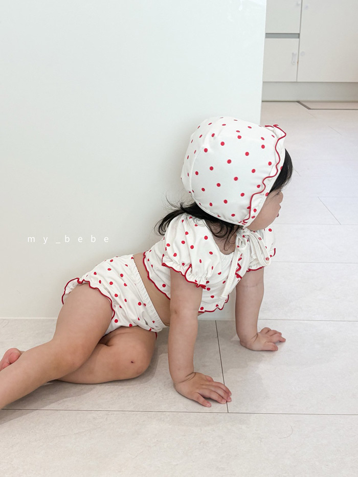 🇰🇷mybebe 泳衣+帽