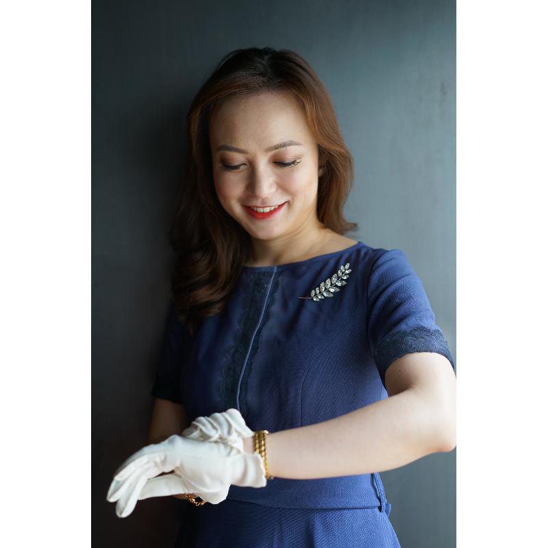 (SOLD OUT) Vintage Inspired Indigo Lace Dress (FM047)