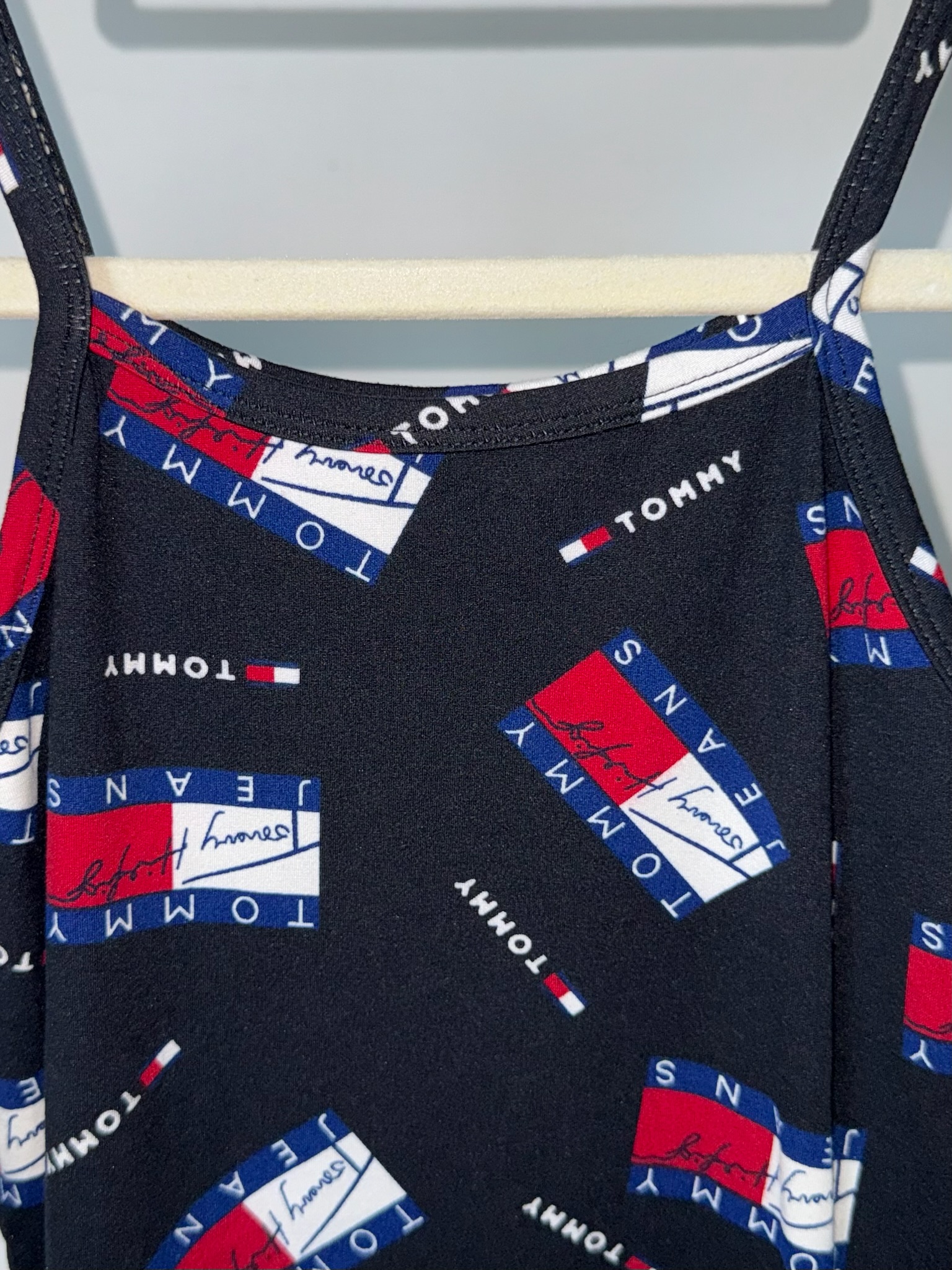 [On Sale] Retro Tommy Jeans All-Over Logo Print Cami Dress