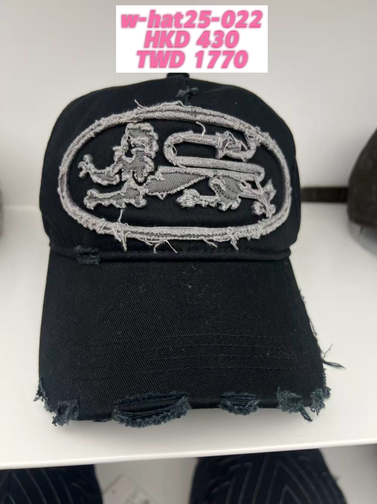 BADBLOOOD直播限時優惠 [w-hat25-020] Mystic Big Patch Ball Cap - Dusty Black