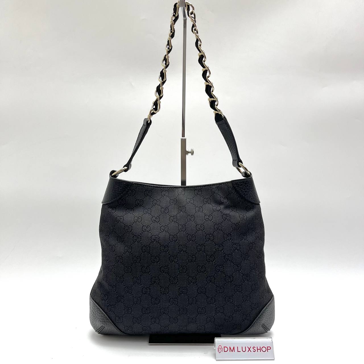 Gucci GG Denim Chain Shoulder Bag