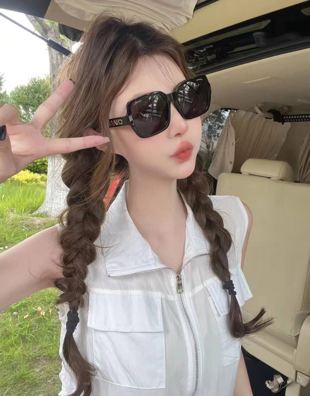 現貨✨🫶🏻熱賣款🪩Chanel 淡金logo 太陽眼鏡  超好襯既一款