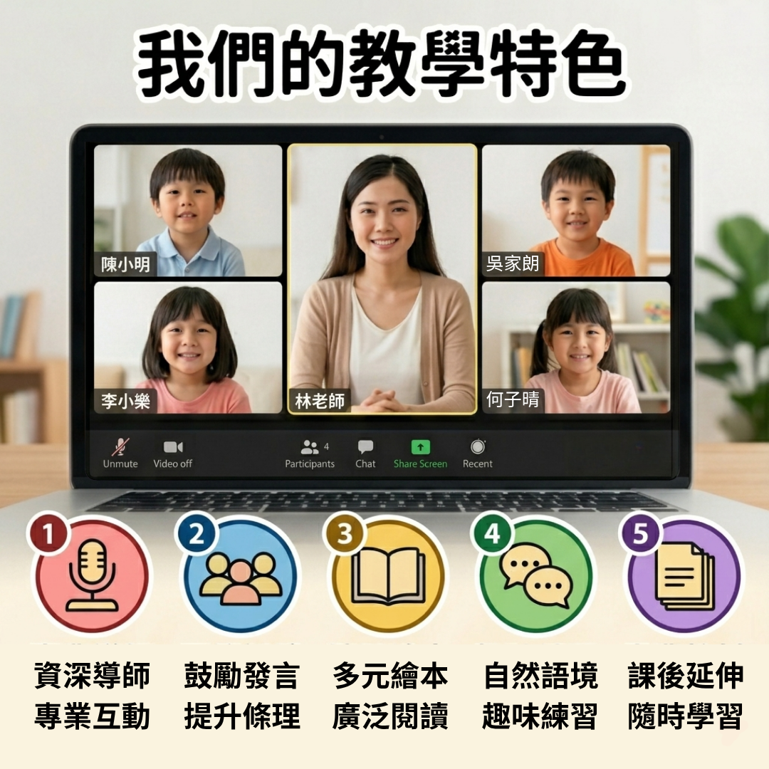 【線上小組班】升小表達能力UP!繪本課程｜適合K2&3｜中階班｜共4堂