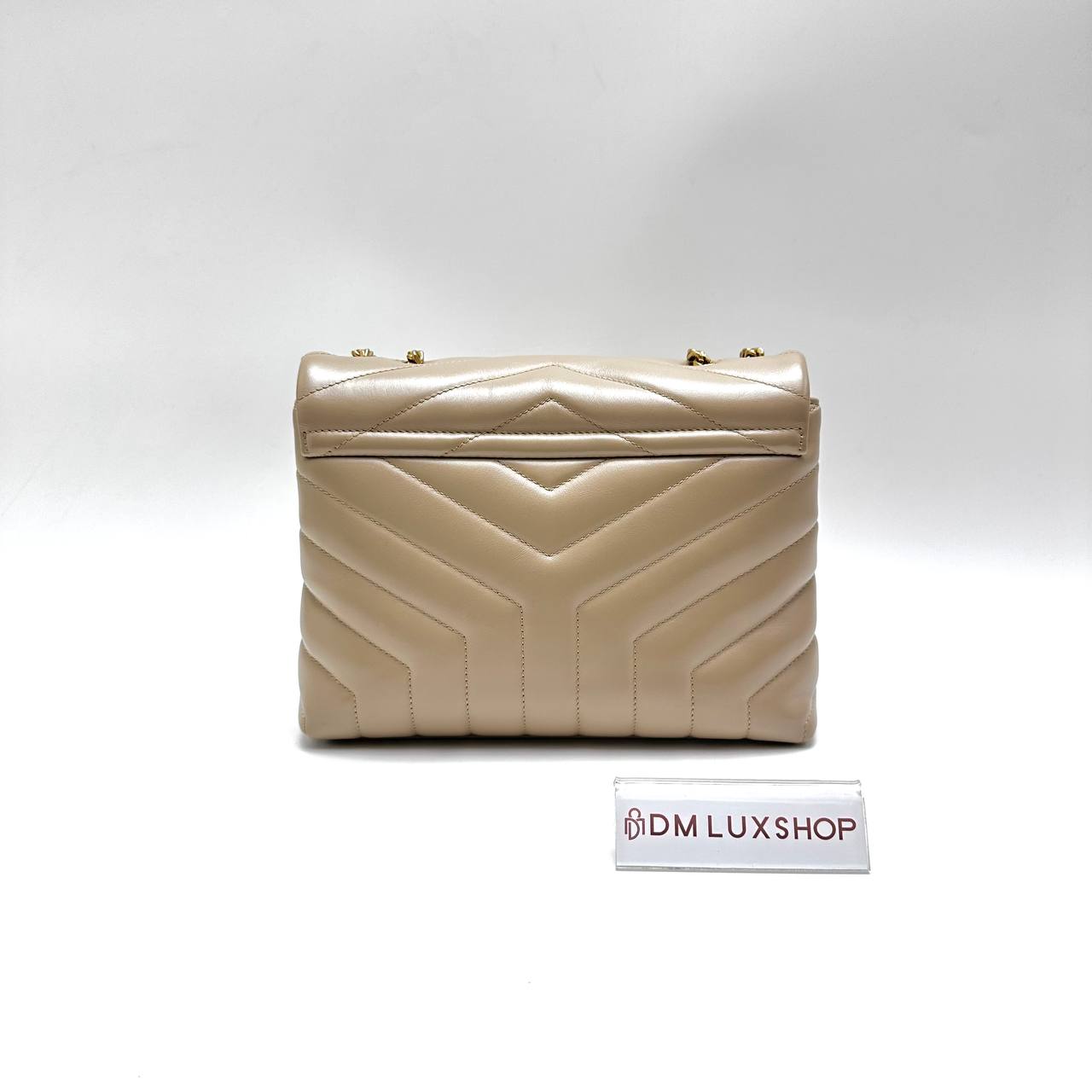 YSL Beige Loulou Shoulder Bag GHW