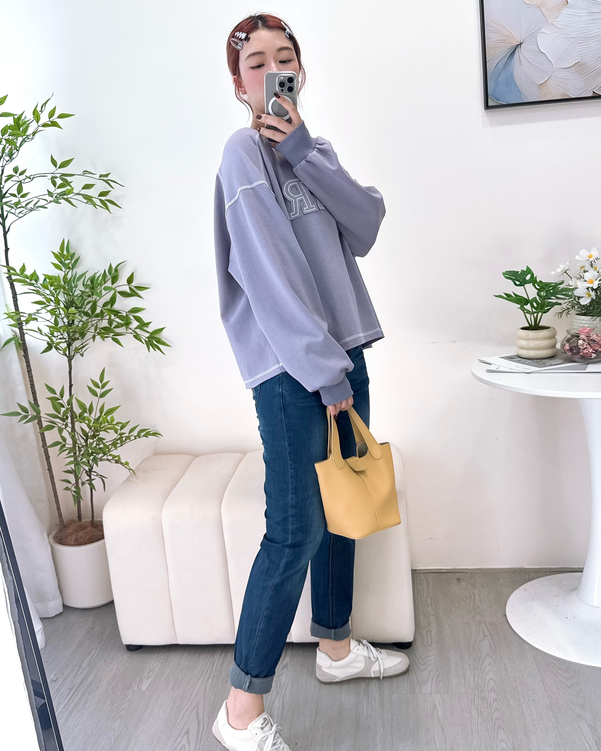 簡約長青深藍牛仔褲