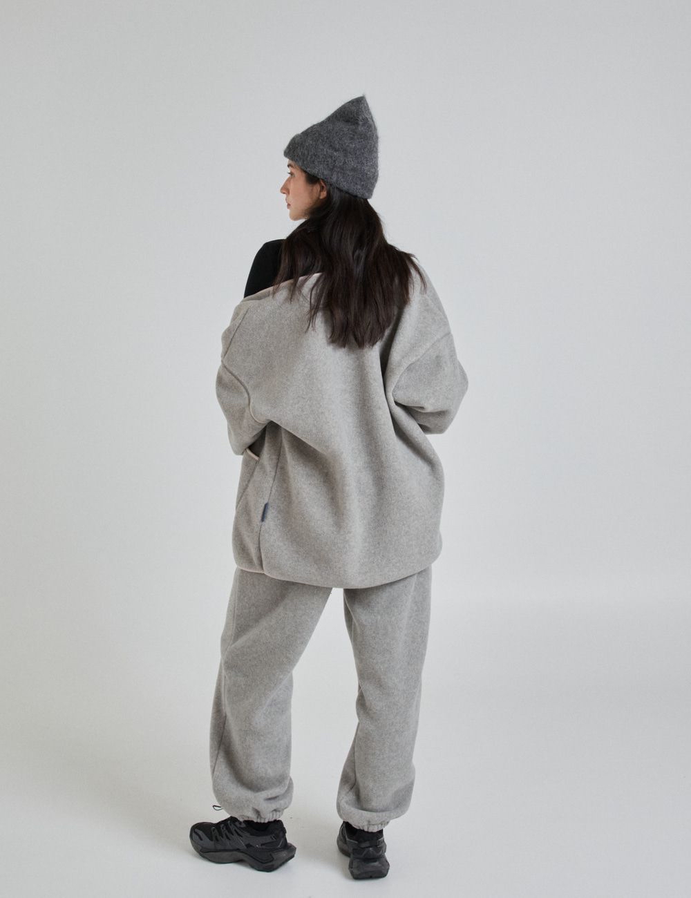 親子羊絨保暖外套 (Melange Grey M88-98/Adult S)