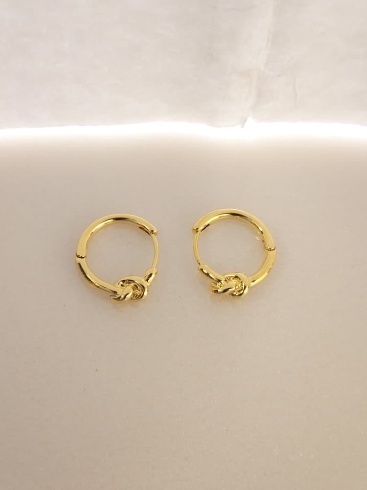 Knot Hoop Earrings