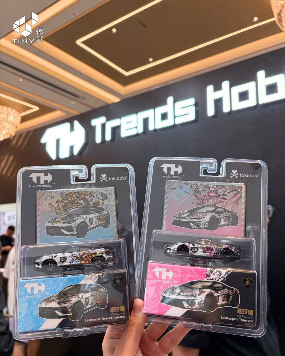 Trends Hobby x Tokidoki Limited Edition Dragon Lamborghini Temerario & Tiger Lamborghini Urus set Hong Kong Toycar Salon 2026