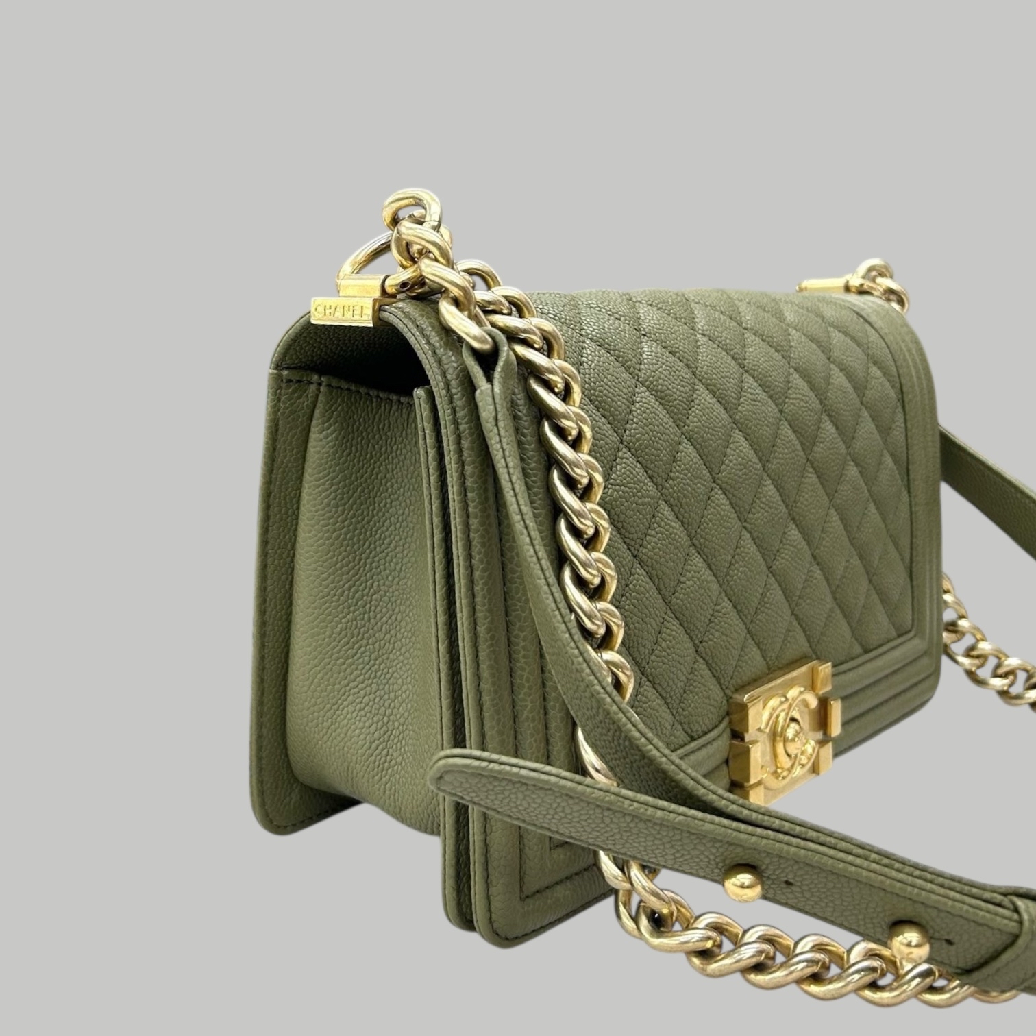 Chanel Caviar Leboy medium 荔枝枝Leboy 綠色