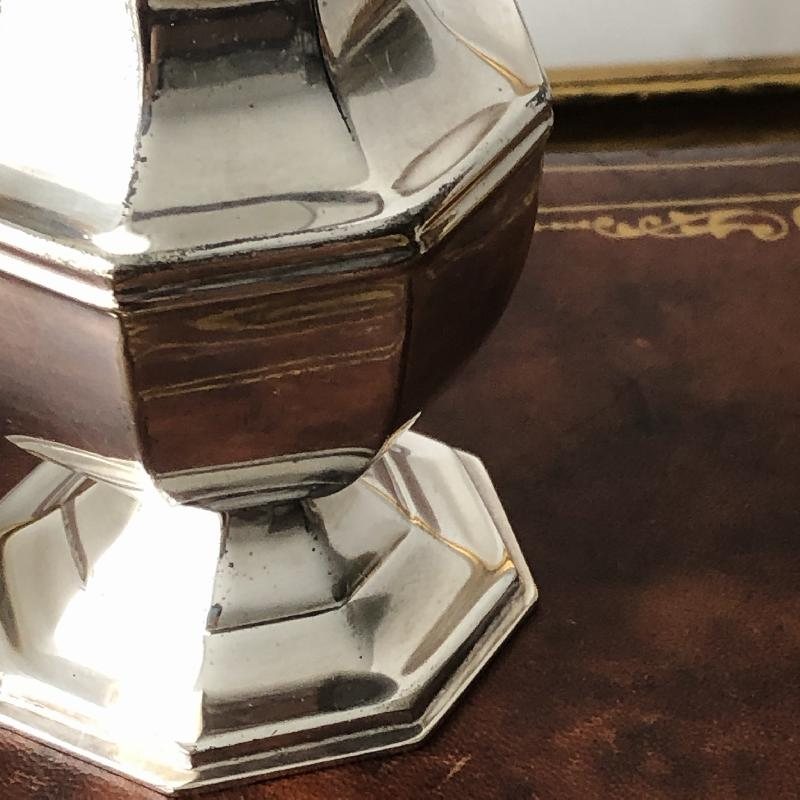 Vintage Modernist Silver Plated Salt/Pepper Shaker(MT824)