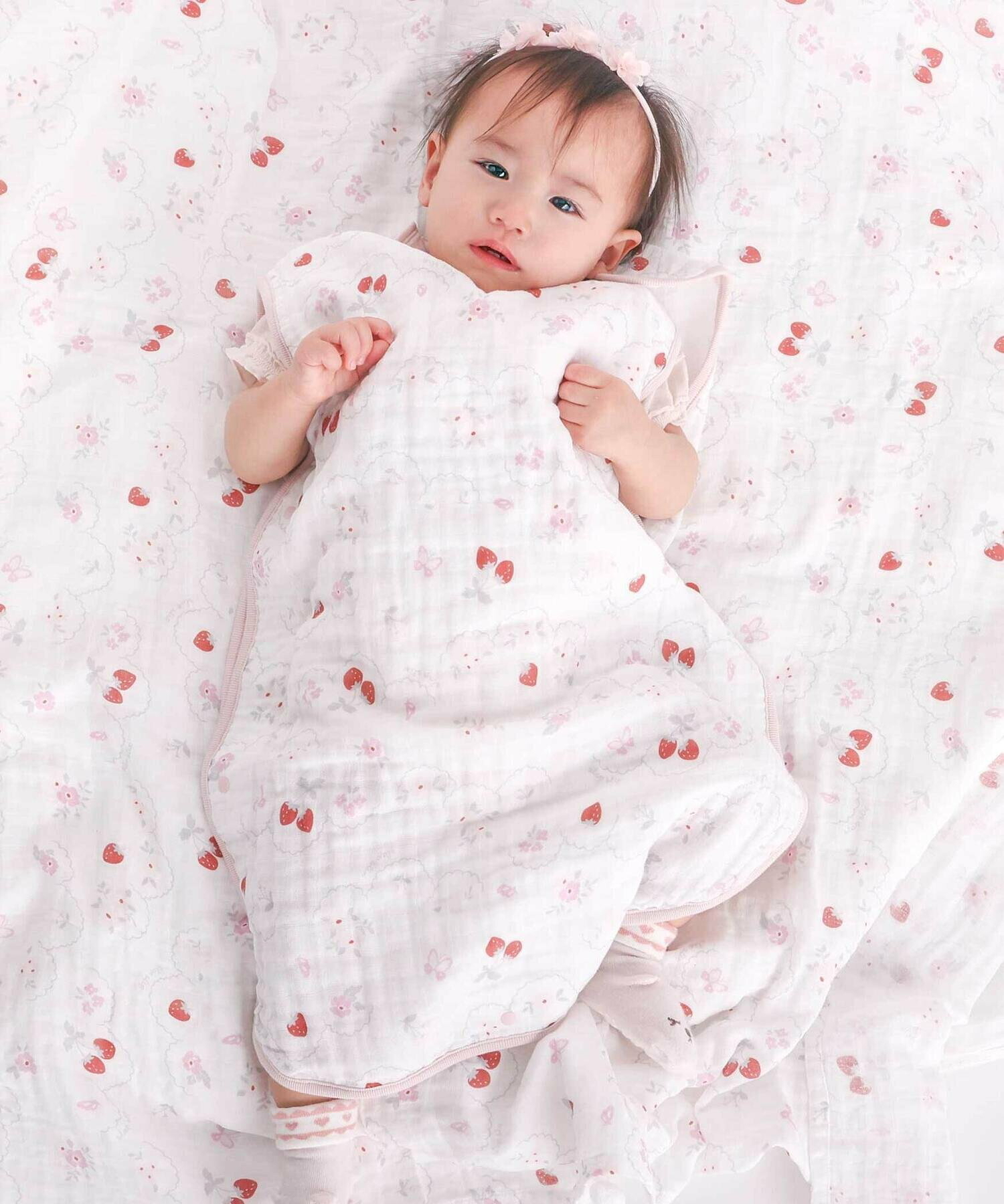 🇯🇵預訂 日本直送🇯🇵Slap Slip Baby三色動物草莓海洋圖案滿印純棉紗防踢睡袋