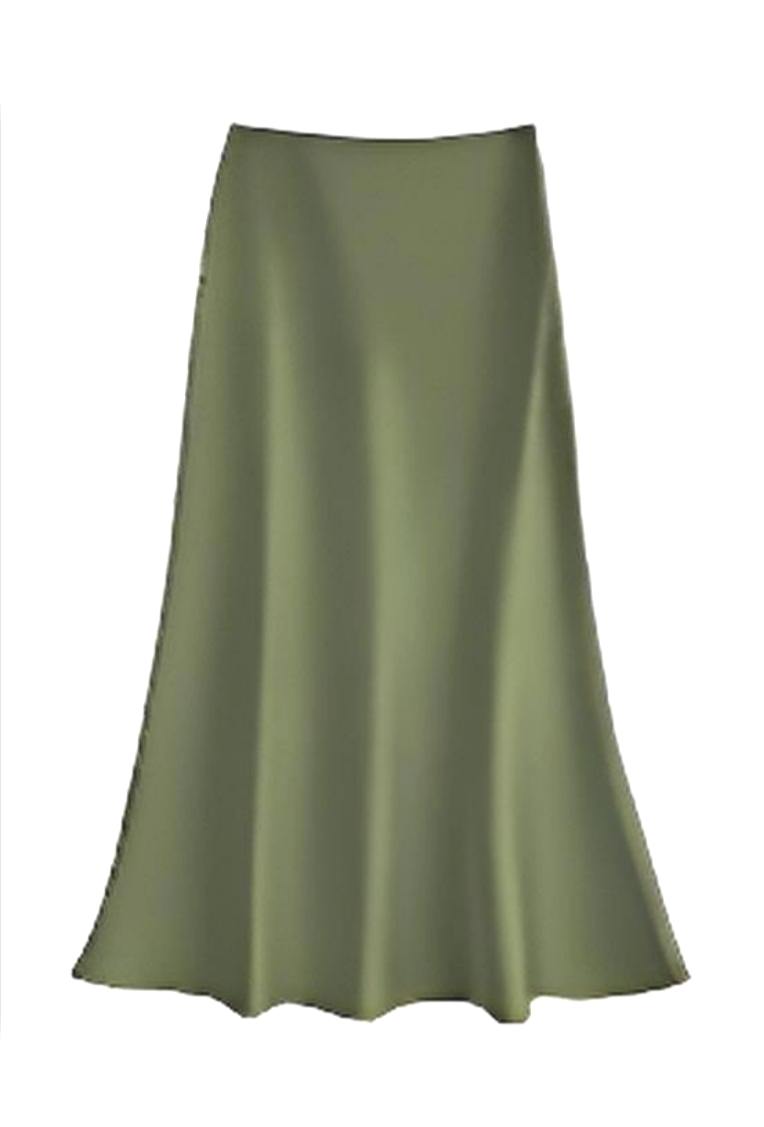Satin Drape A-Line Midi